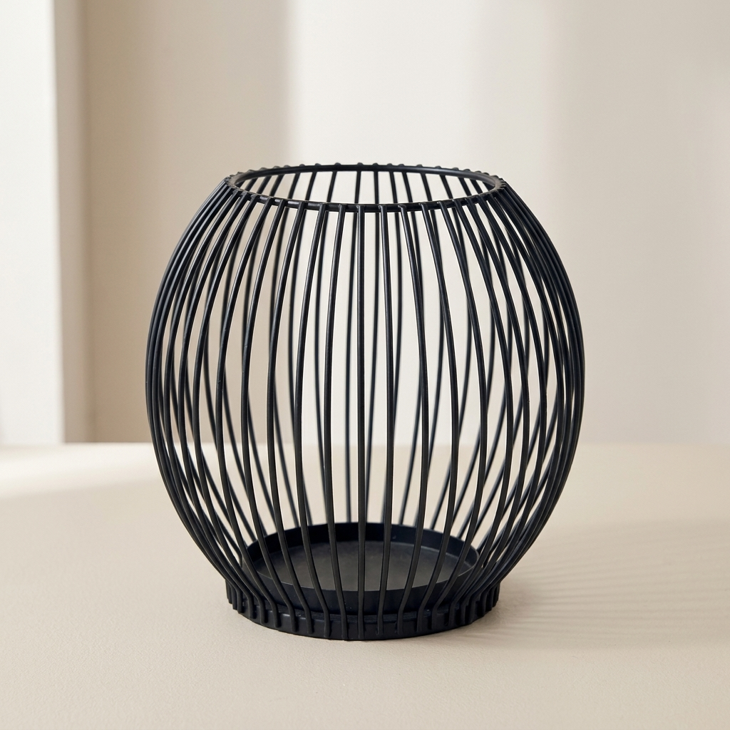 Candle Holder Geometric Wireframe Pillar Candle Stand
