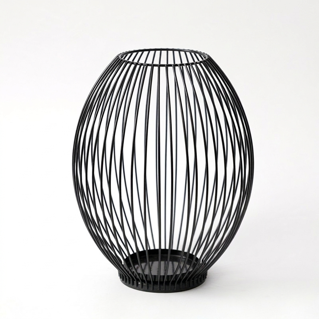 Candle Holder Geometric Wireframe Pillar Candle Stand