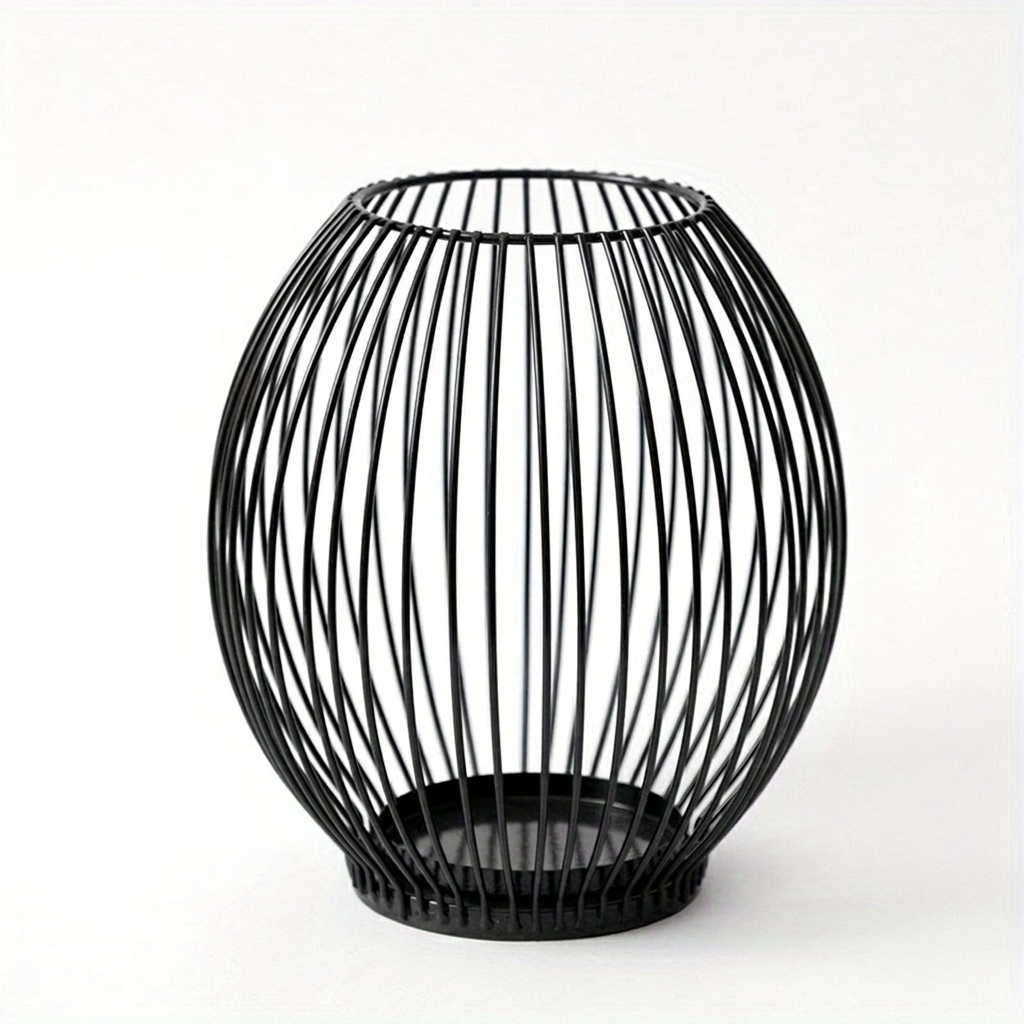 Candle Holder Geometric Wireframe Pillar Candle Stand