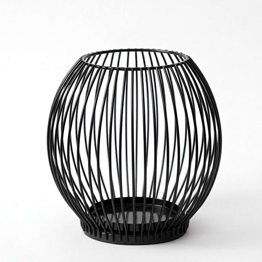 Candle Holder Geometric Wireframe Pillar Candle Stand