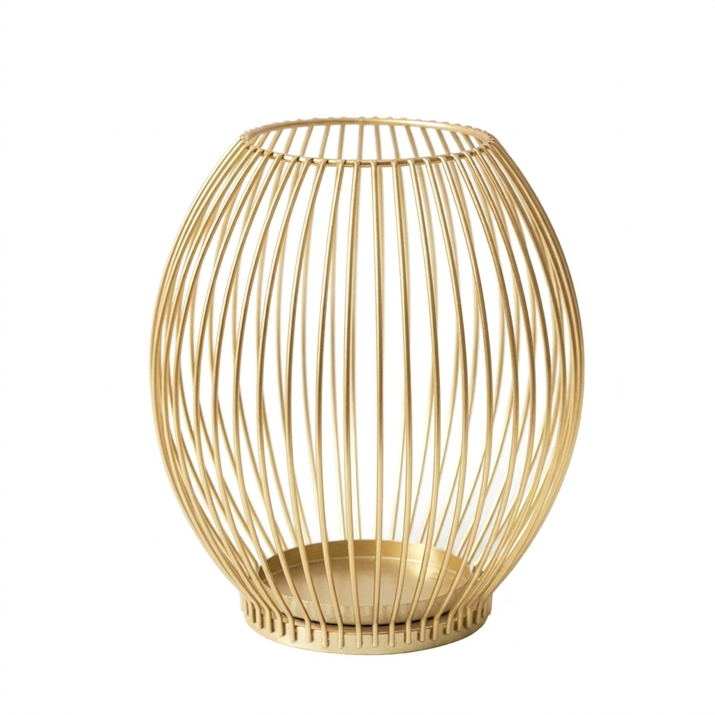 Candle Holder Geometric Wireframe Pillar Candle Stand