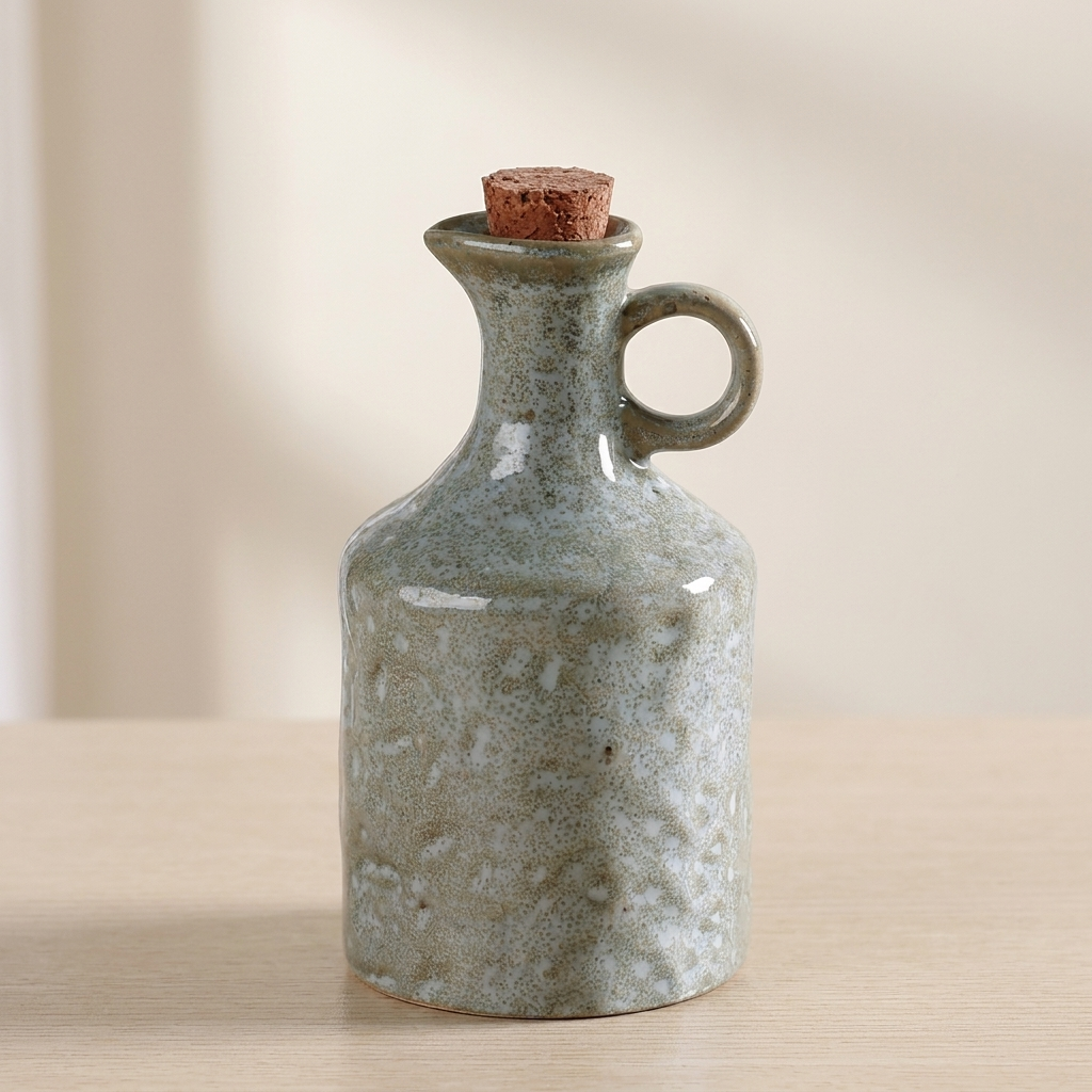 Oil Bottle with Stopper Lid 400 ml Covered Seasoning Dispenser