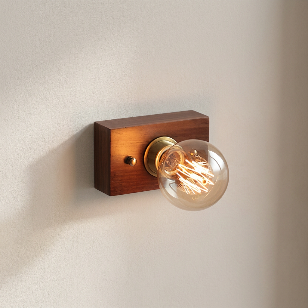 Wall Sconce, Exposed Bulb Design, E27 Base, Wall Mounted