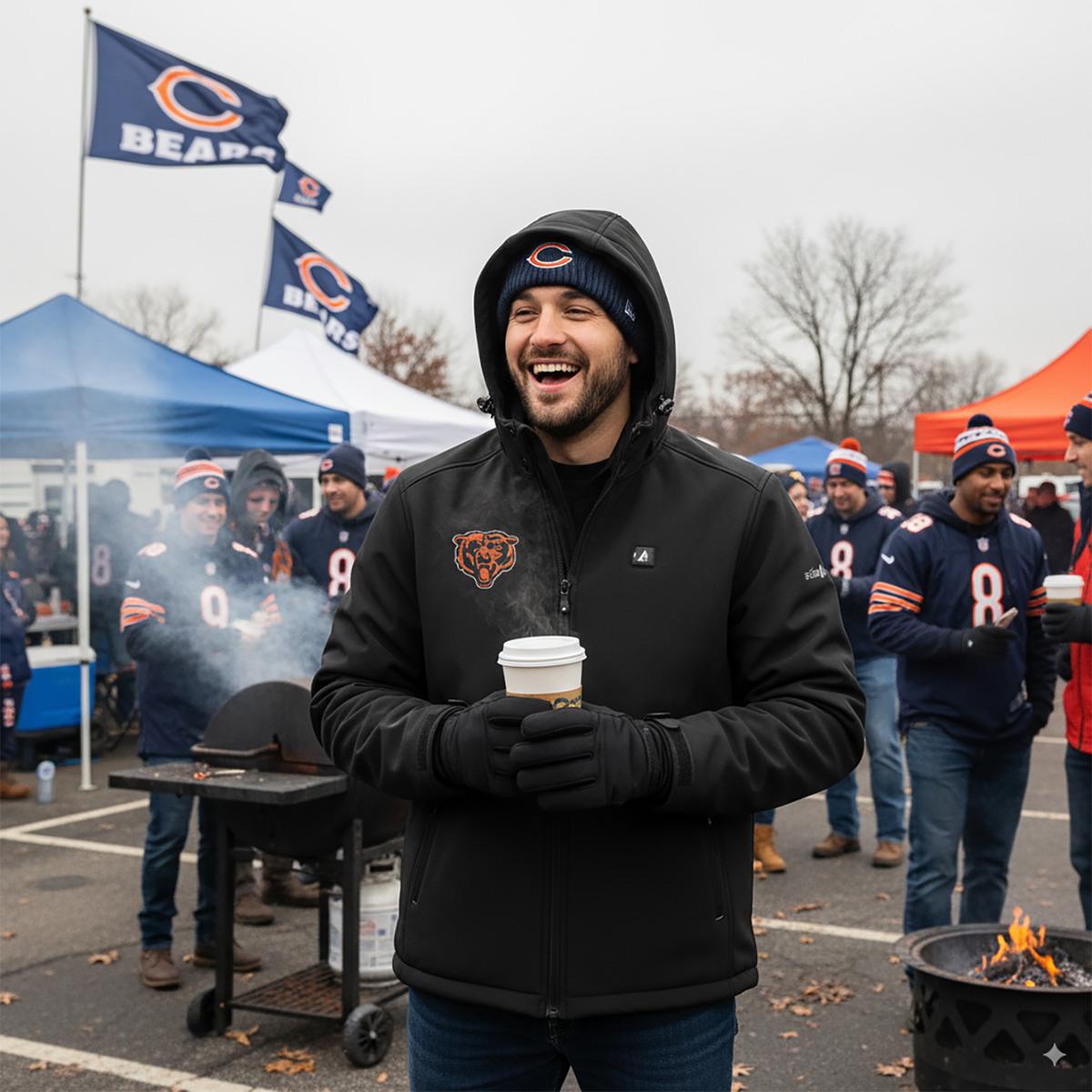 ActionHeat Chicago Bears 5V Men's Softshell Battery Heated Jacket