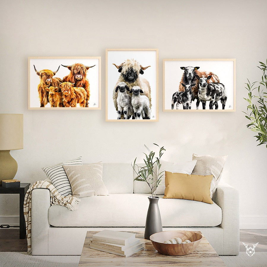 Highland Cow Family