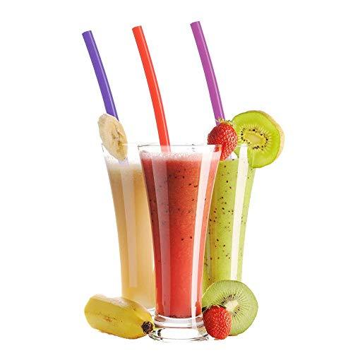 Hiware 12 Inch Extra Long Silicone Straws for Big Tumblers - 40 oz Hydro Flask/Half Gallon Water Bottle Jug/30 oz YETI/RICT/OZARK TRAIL - Flexible Straws for Extra Tall Cups and Giant Mugs - 7 Pieces