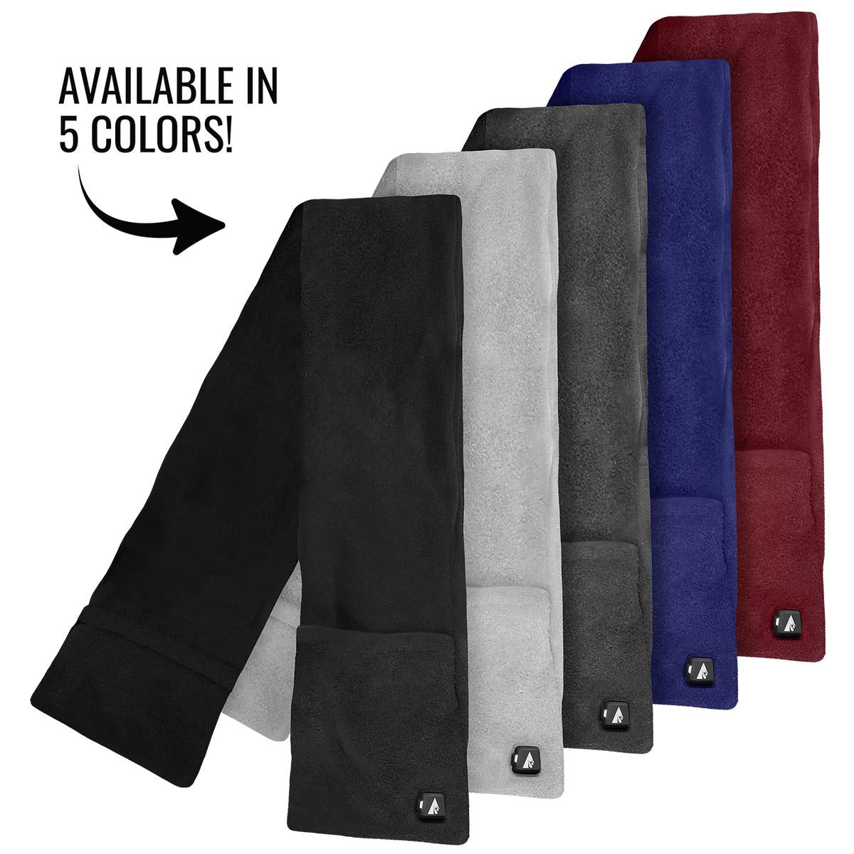 ActionHeat 5V Battery Heated Fleece Scarf with Pockets