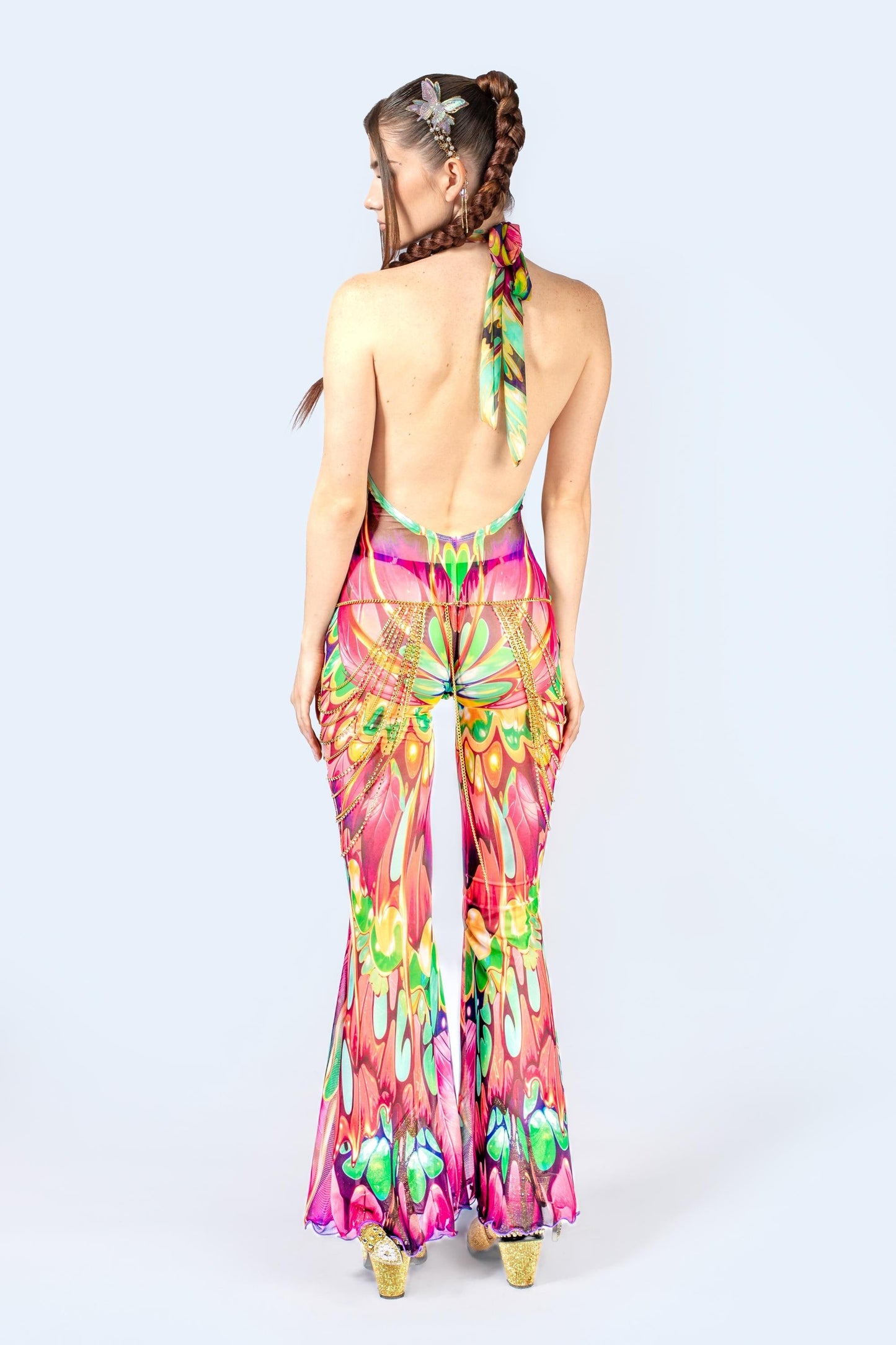 Micro Dose Mesh Halter Romper