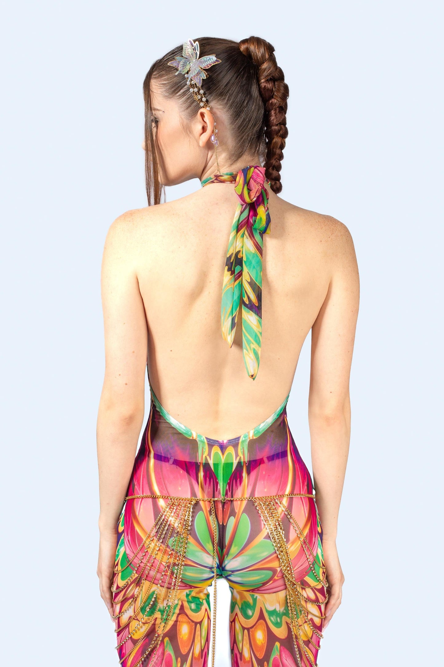 Micro Dose Mesh Halter Romper