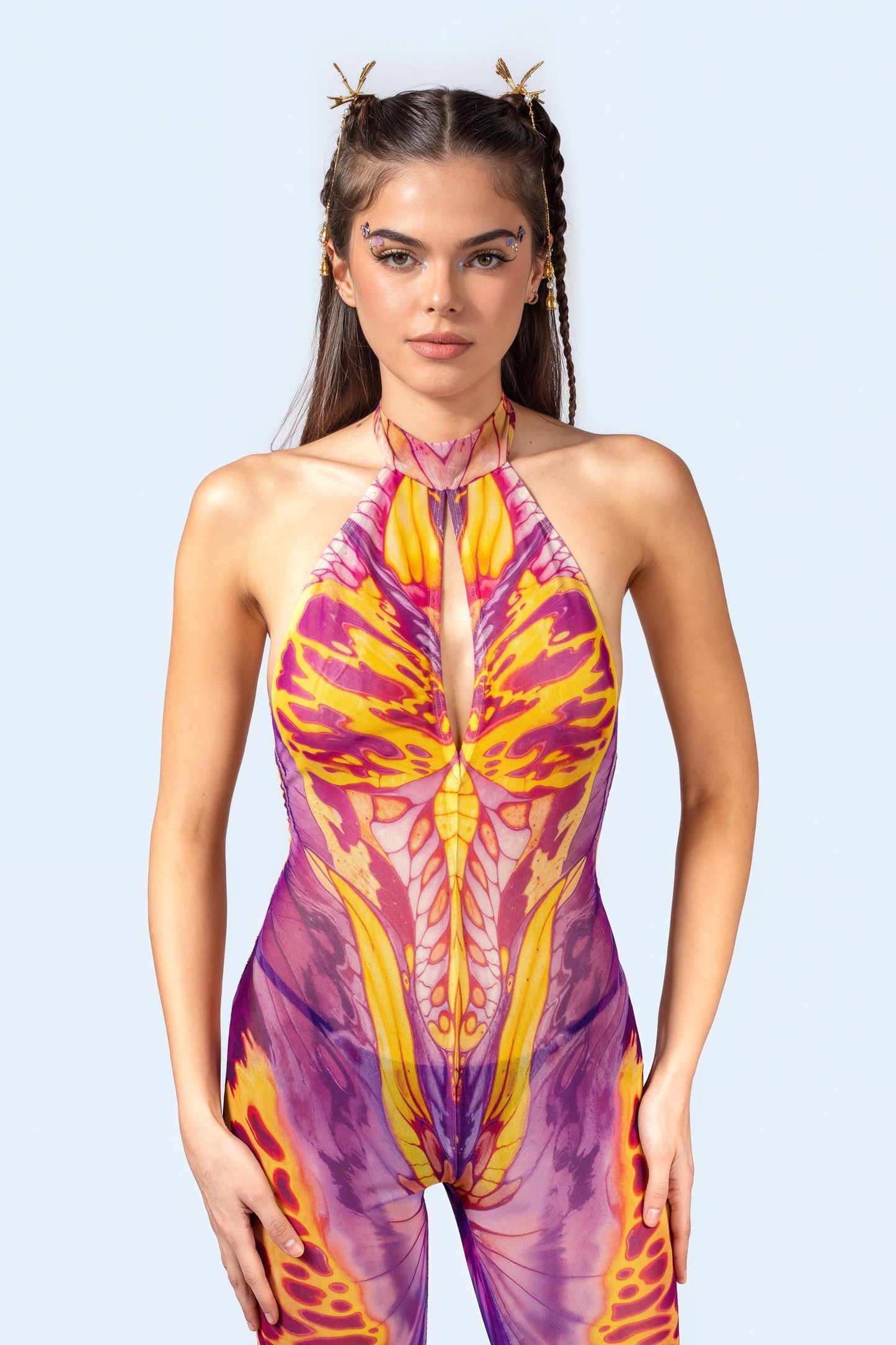 Rare Mutation Mesh Halter Romper