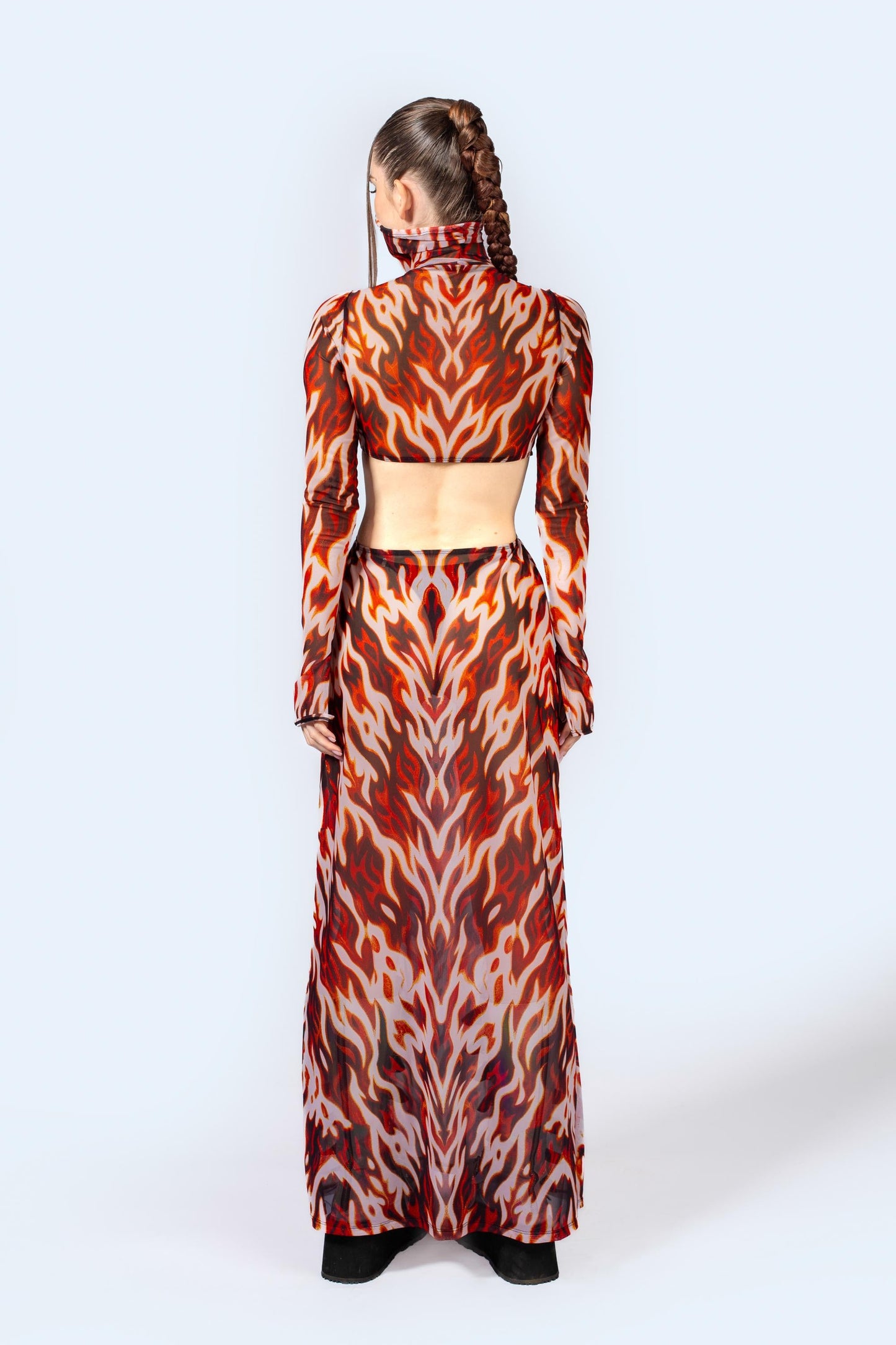 Flaming Loose Ends Maxi Dress