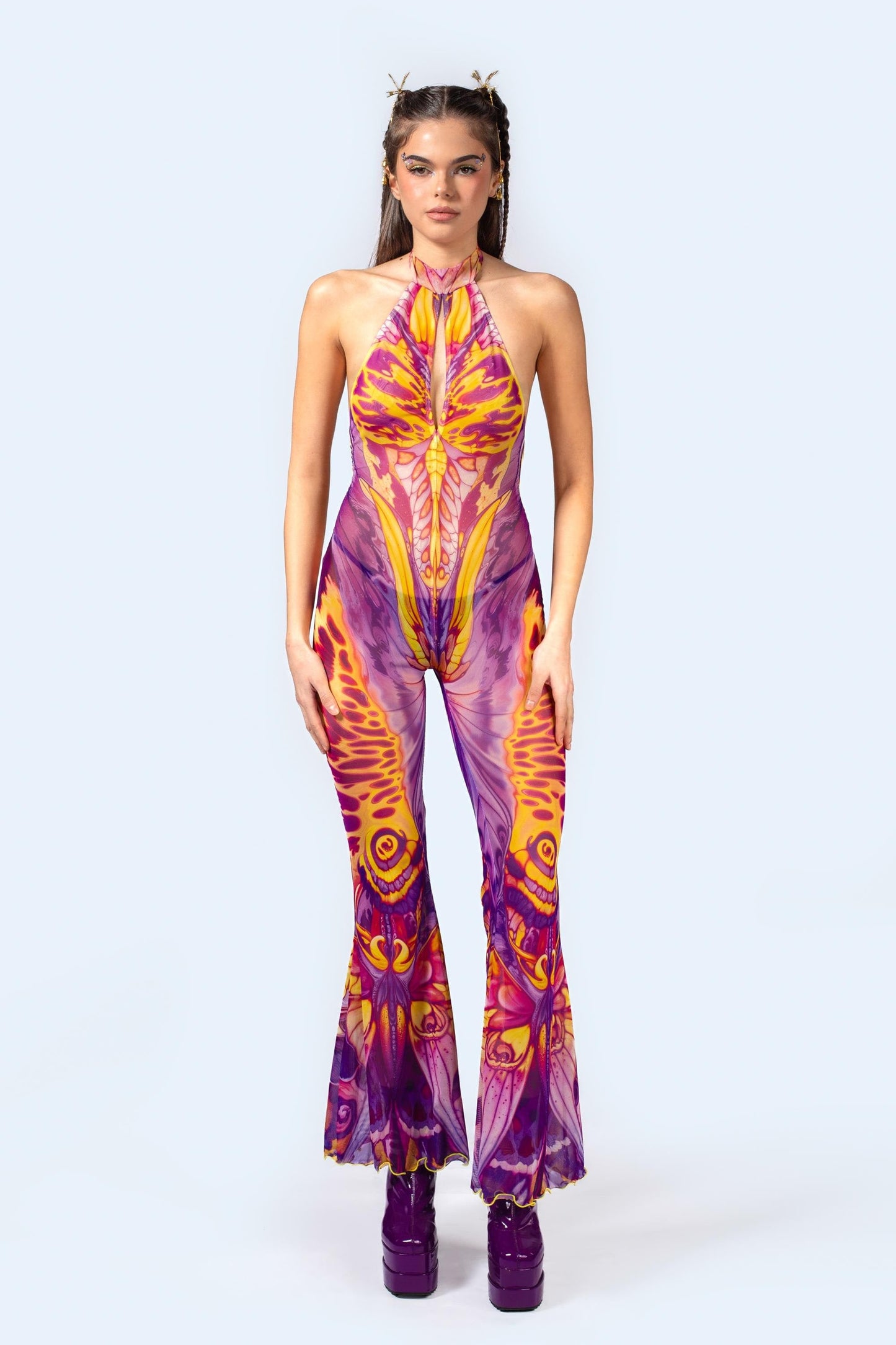 Rare Mutation Mesh Halter Romper