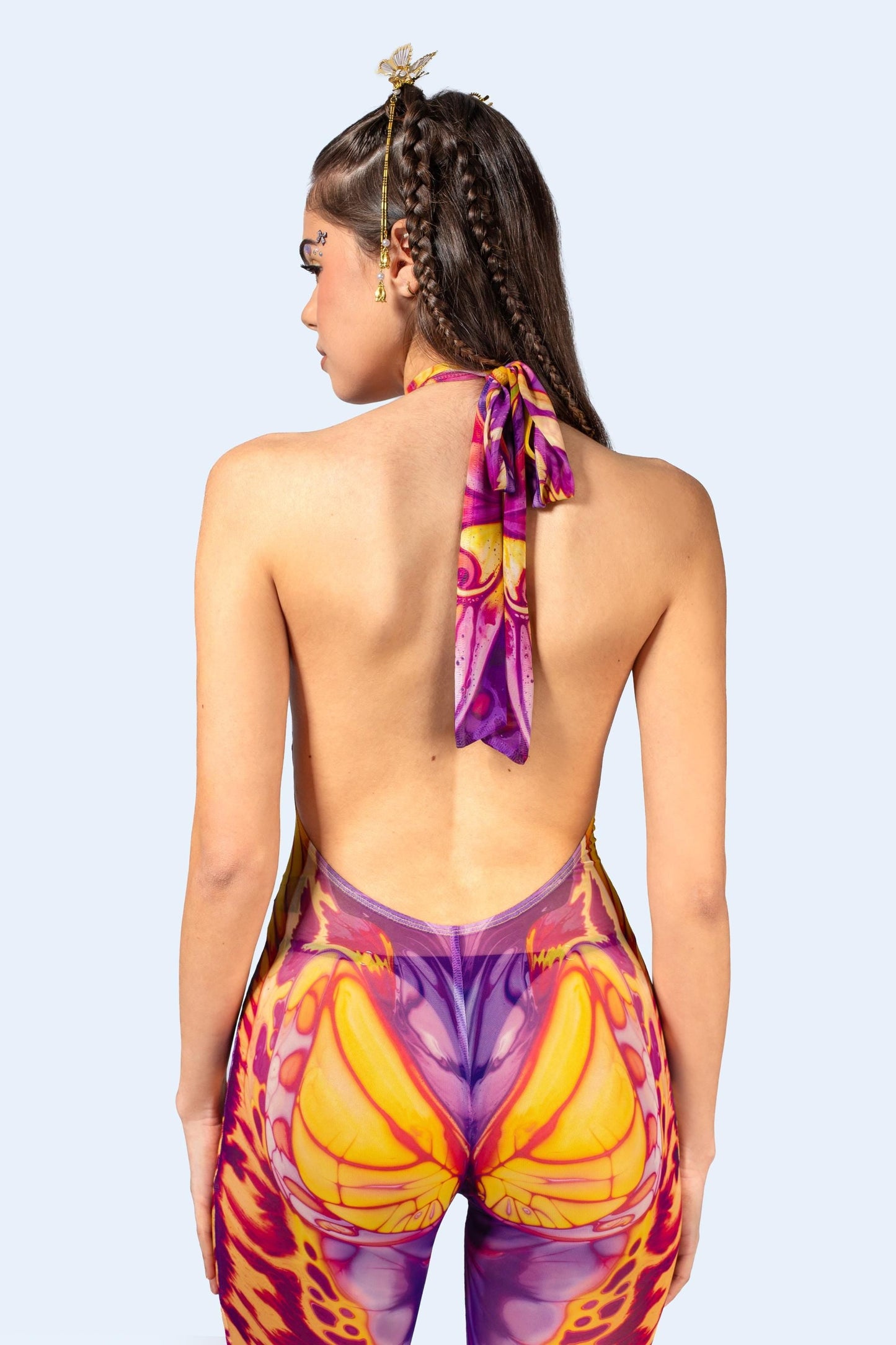 Rare Mutation Mesh Halter Romper