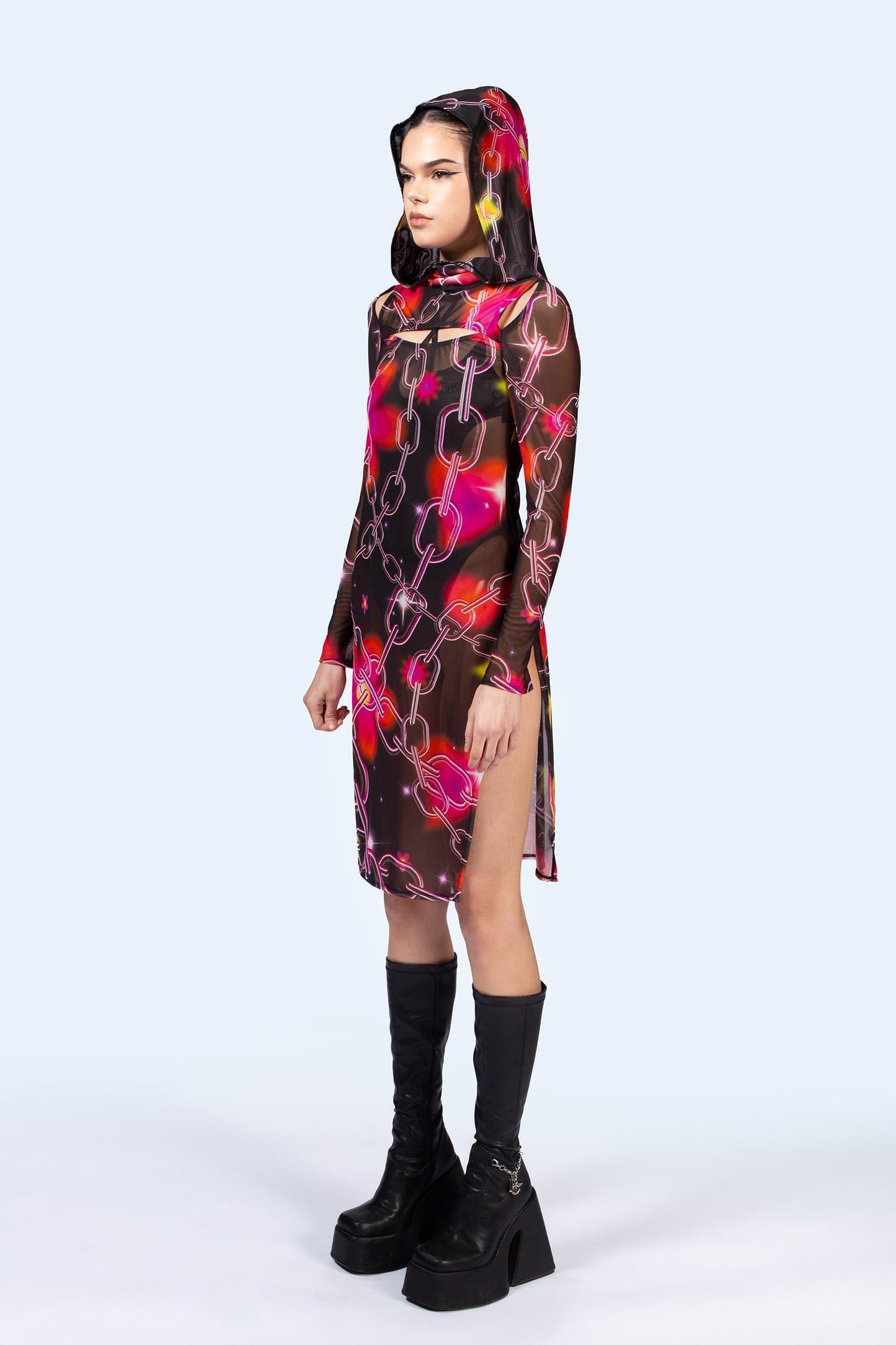 Target Tangle Mesh Hooded Dress