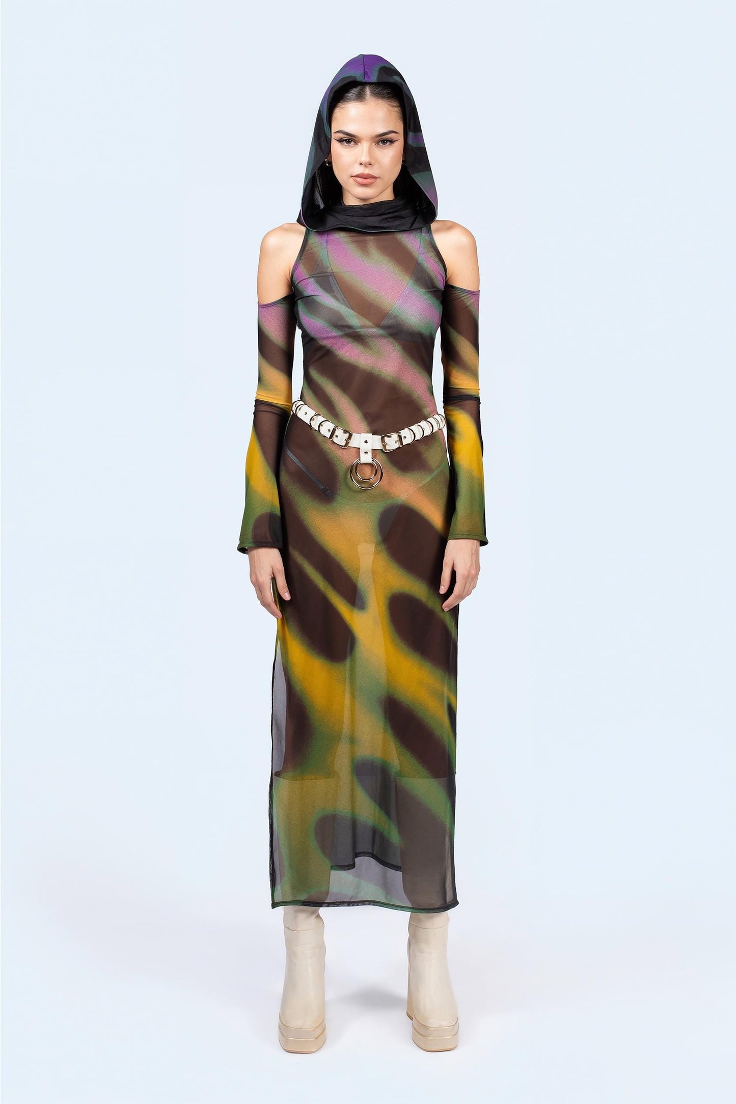 Nothing To Lose Hooded Long Sleeve Dress