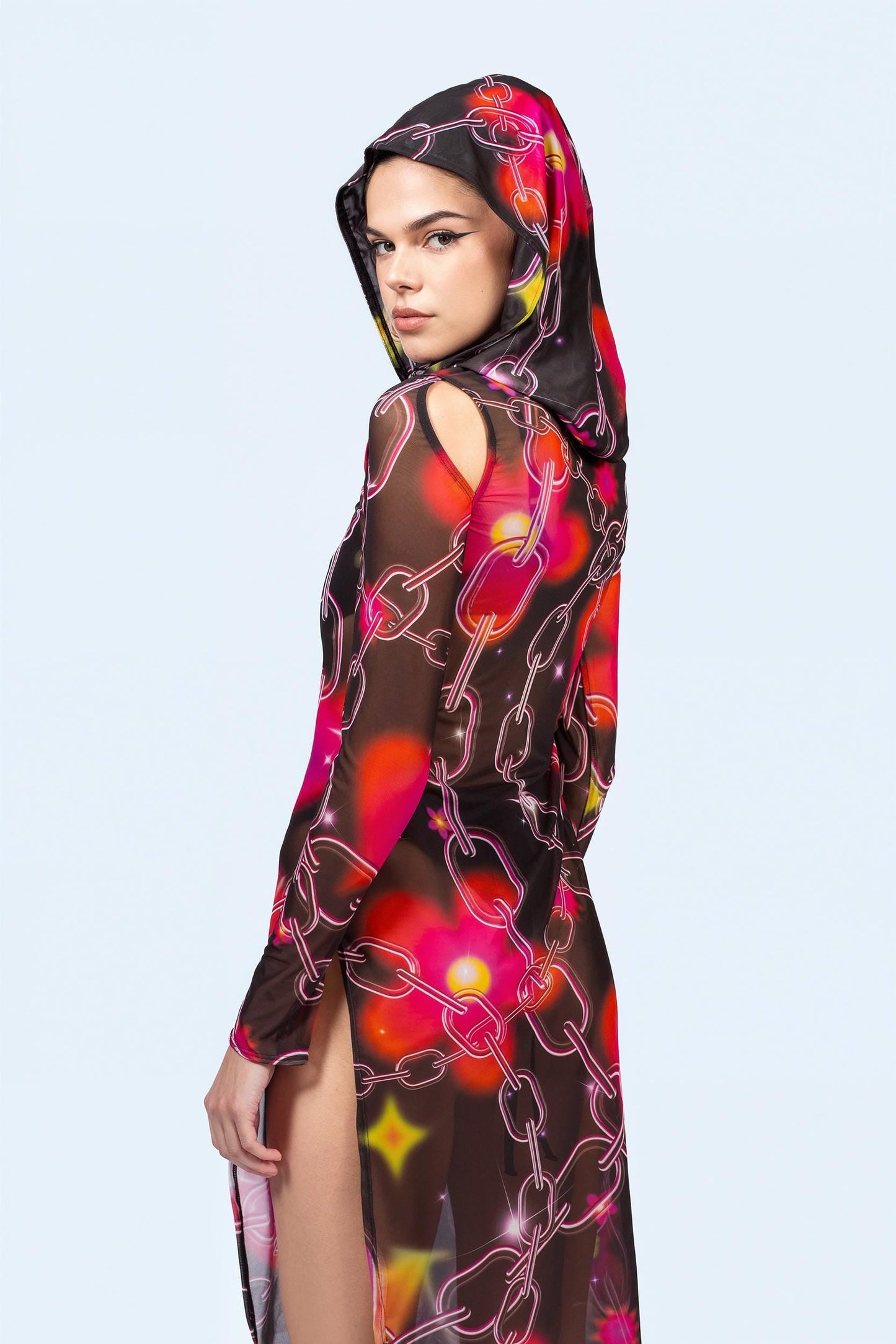 Target Tangle Mesh Hooded Dress