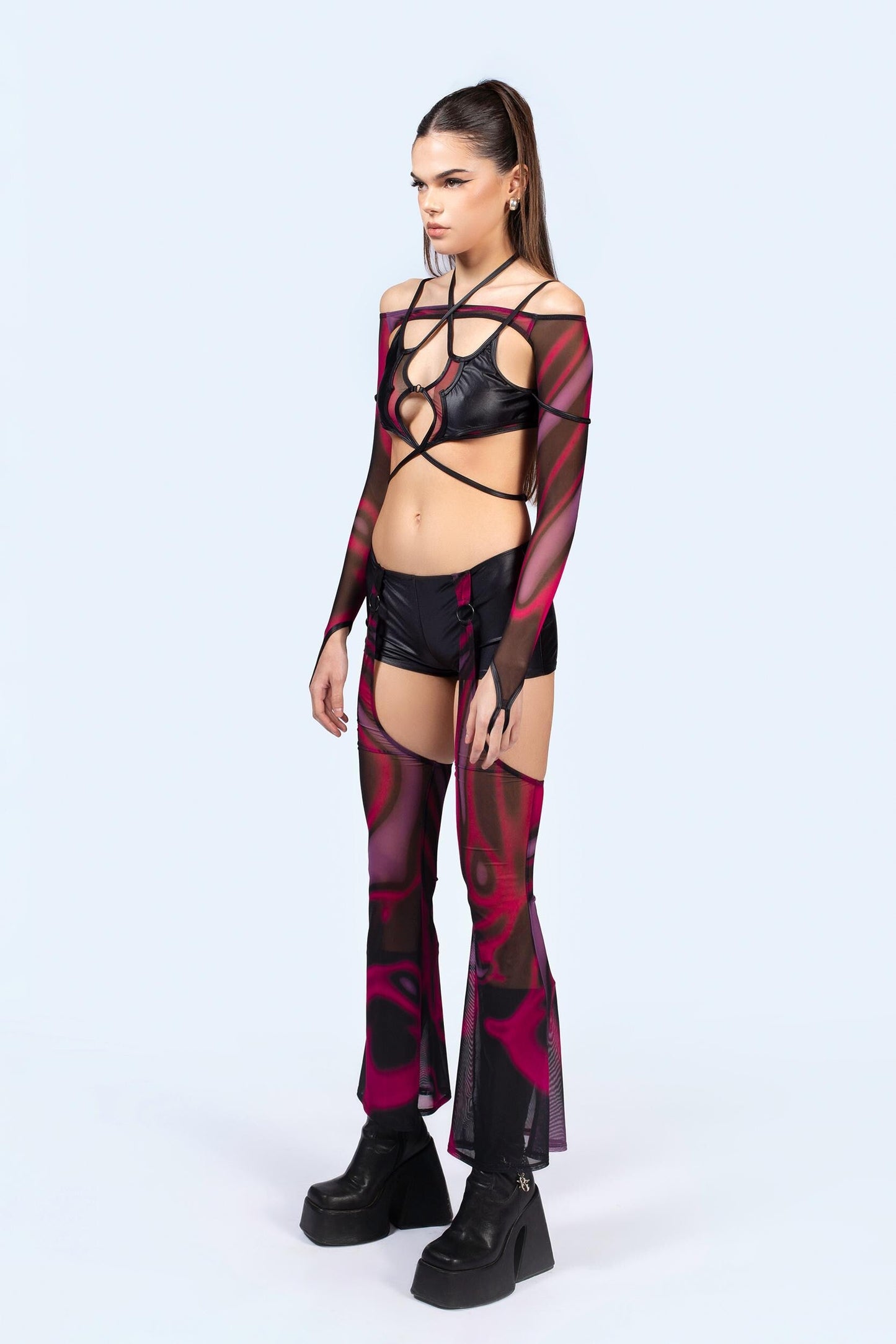 Flow Micro Shorts With Mesh Chaps