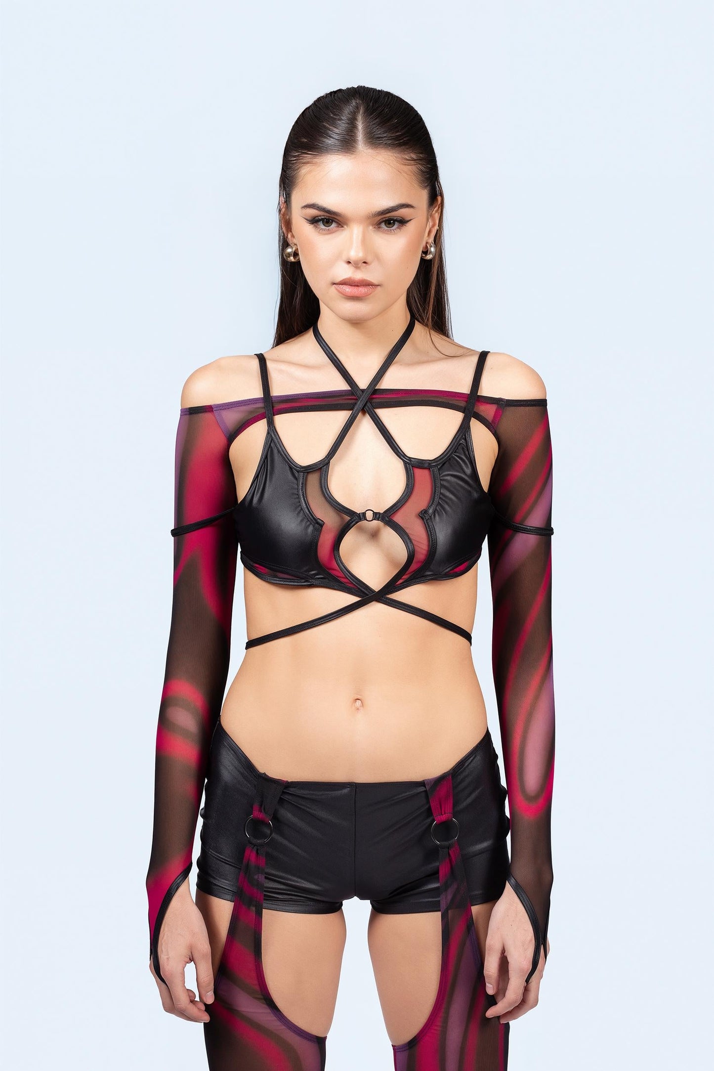 Flow Top And Shorts With Chaps Set