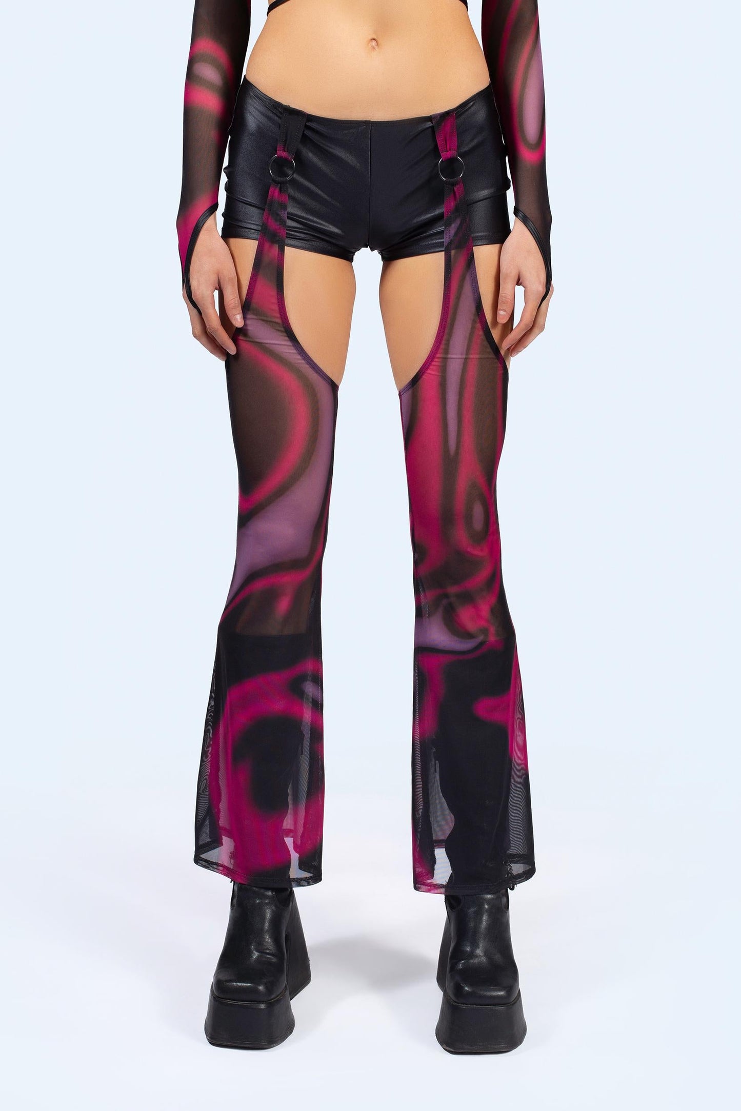 Flow Top And Shorts With Chaps Set