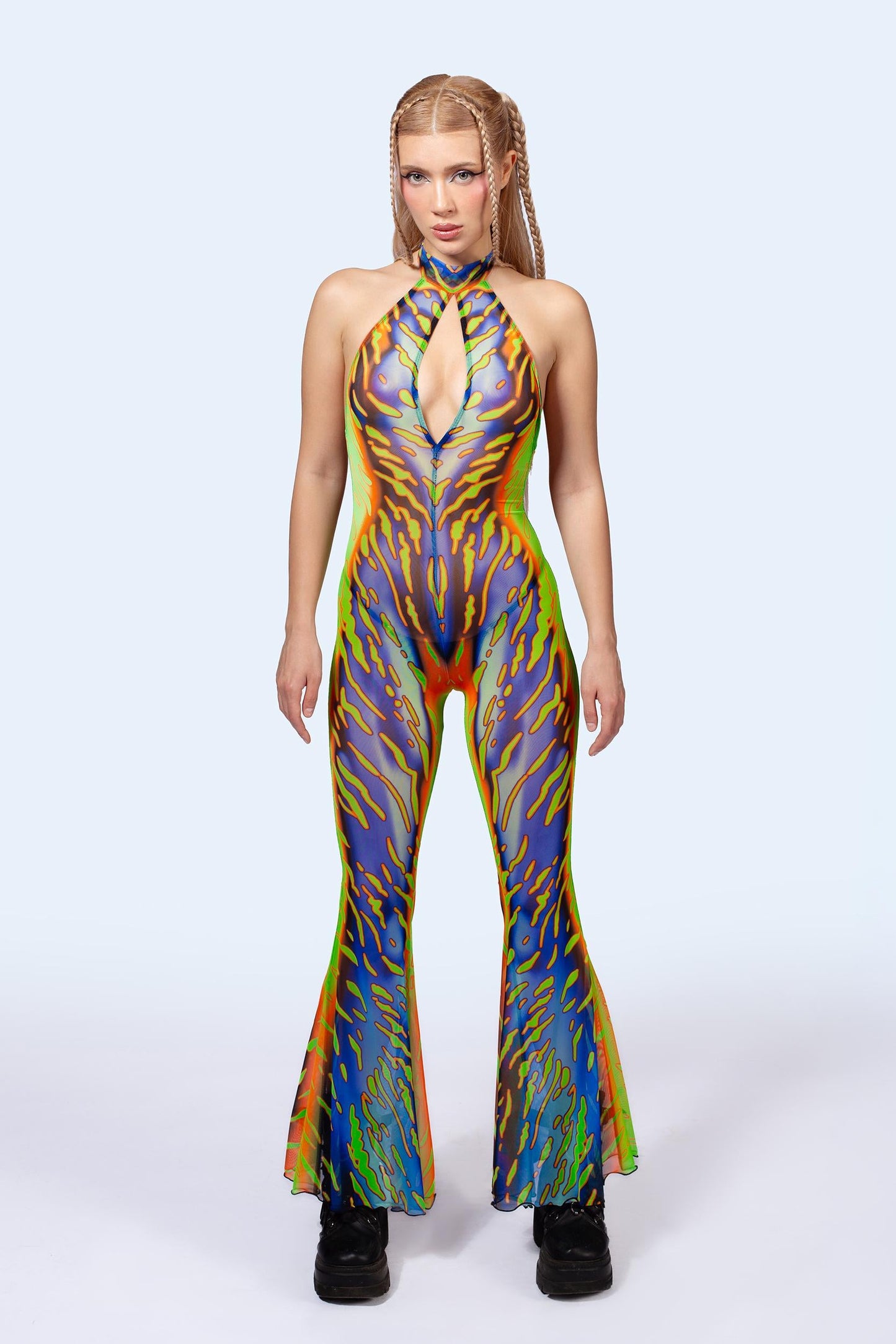 Heightened Instinct Toxic Mesh Halter Romper