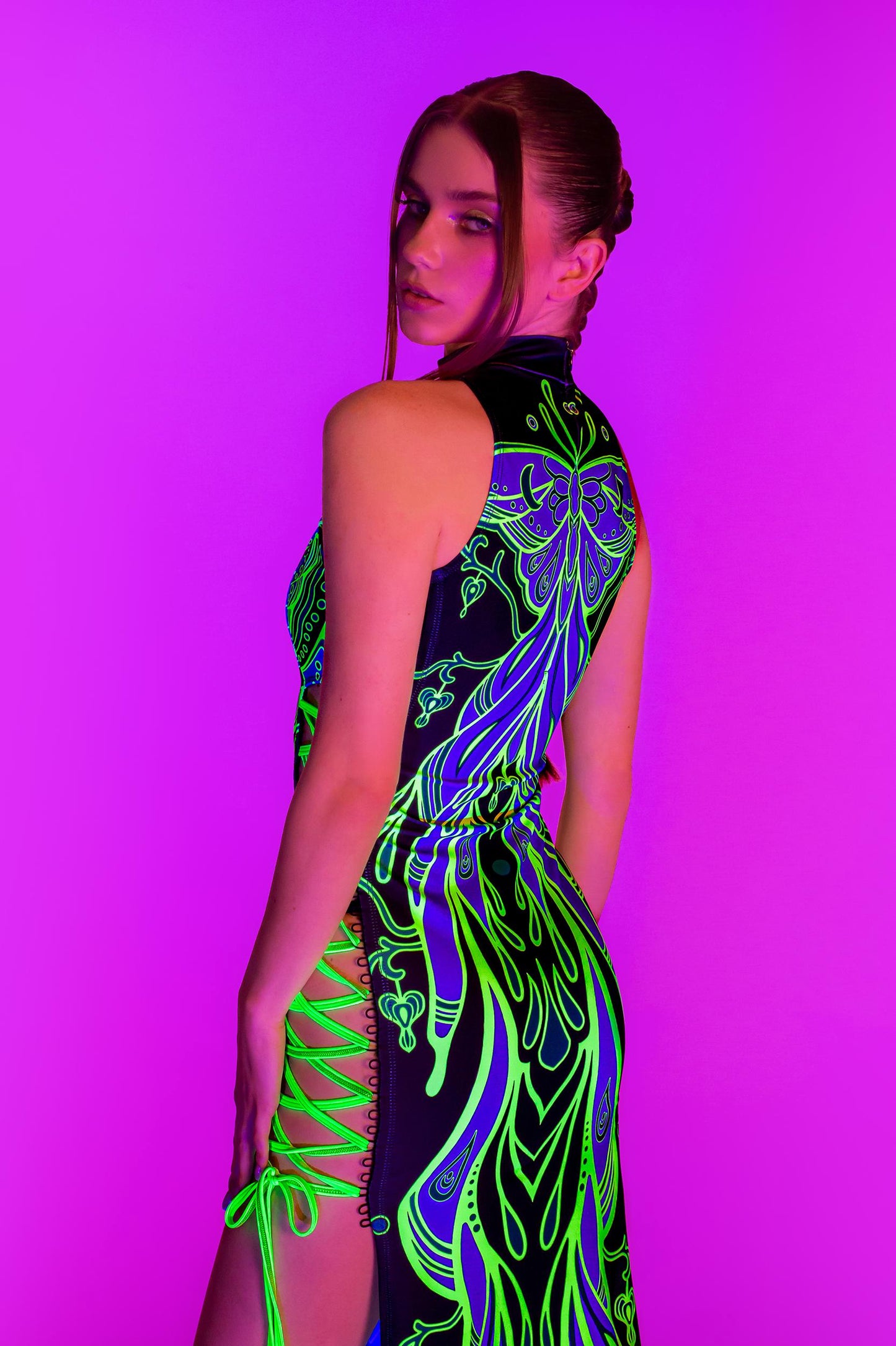 Life Zodiac Criss-Cross Slit Dress