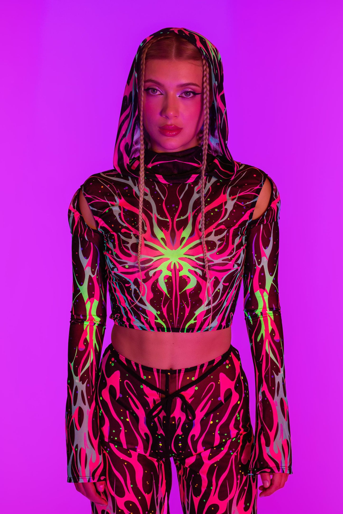 Free Will Hooded Mesh Top