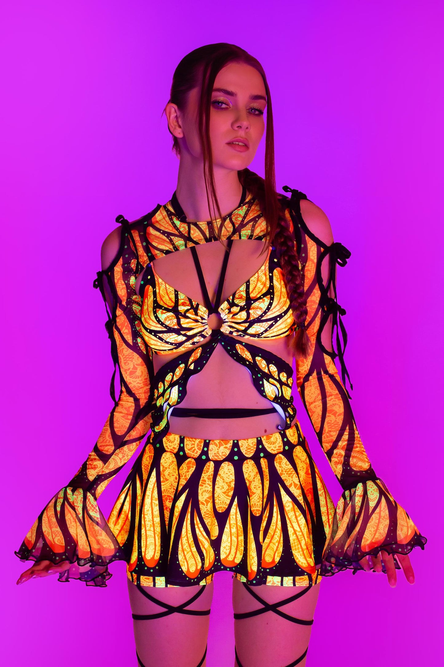 Brilliant Orange Butterfly Top