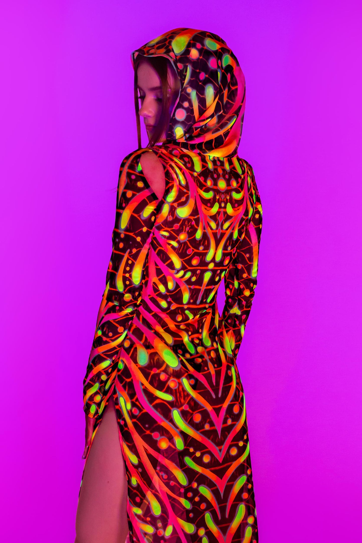 Given Form Mesh Hooded Dress