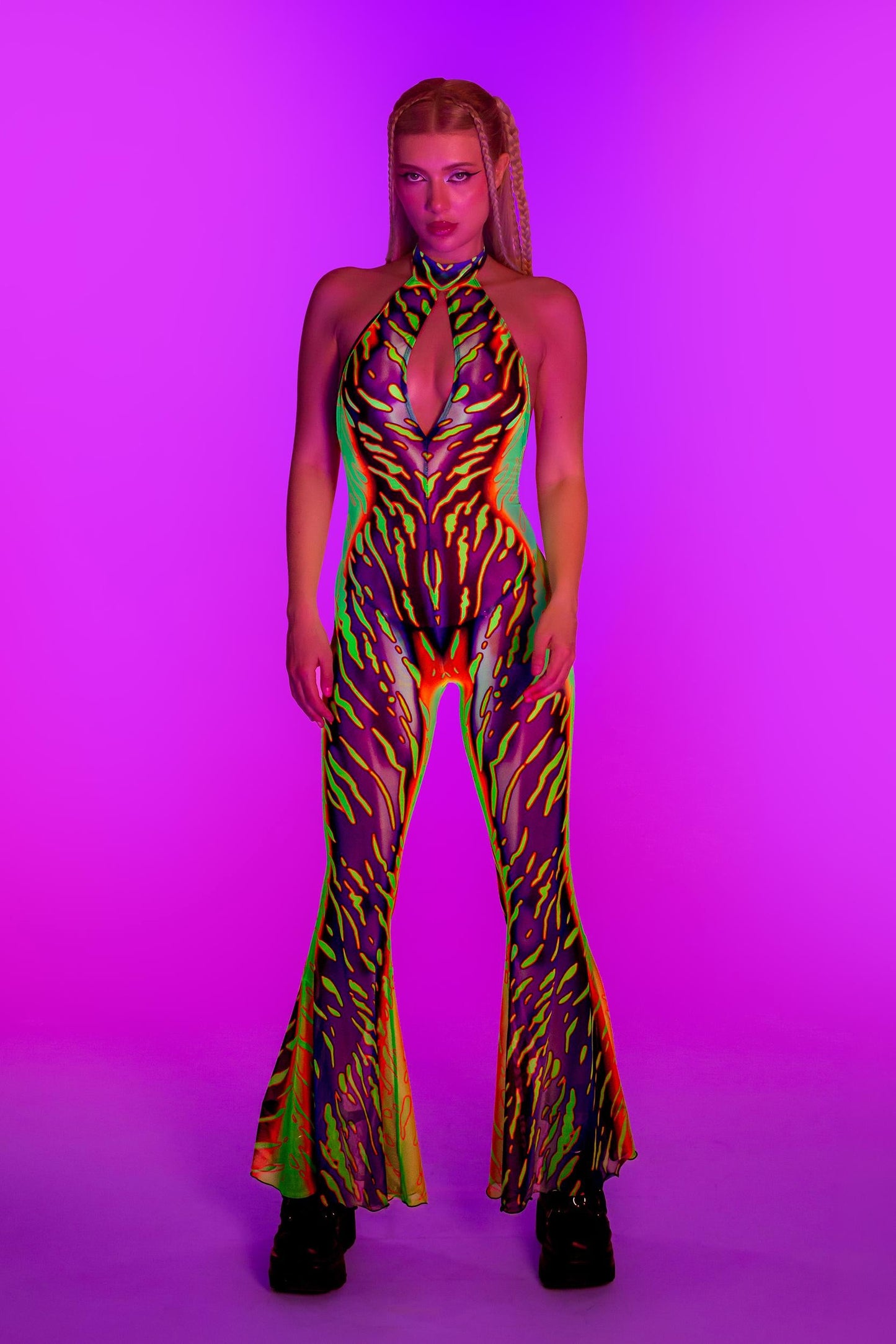 Heightened Instinct Toxic Mesh Halter Romper