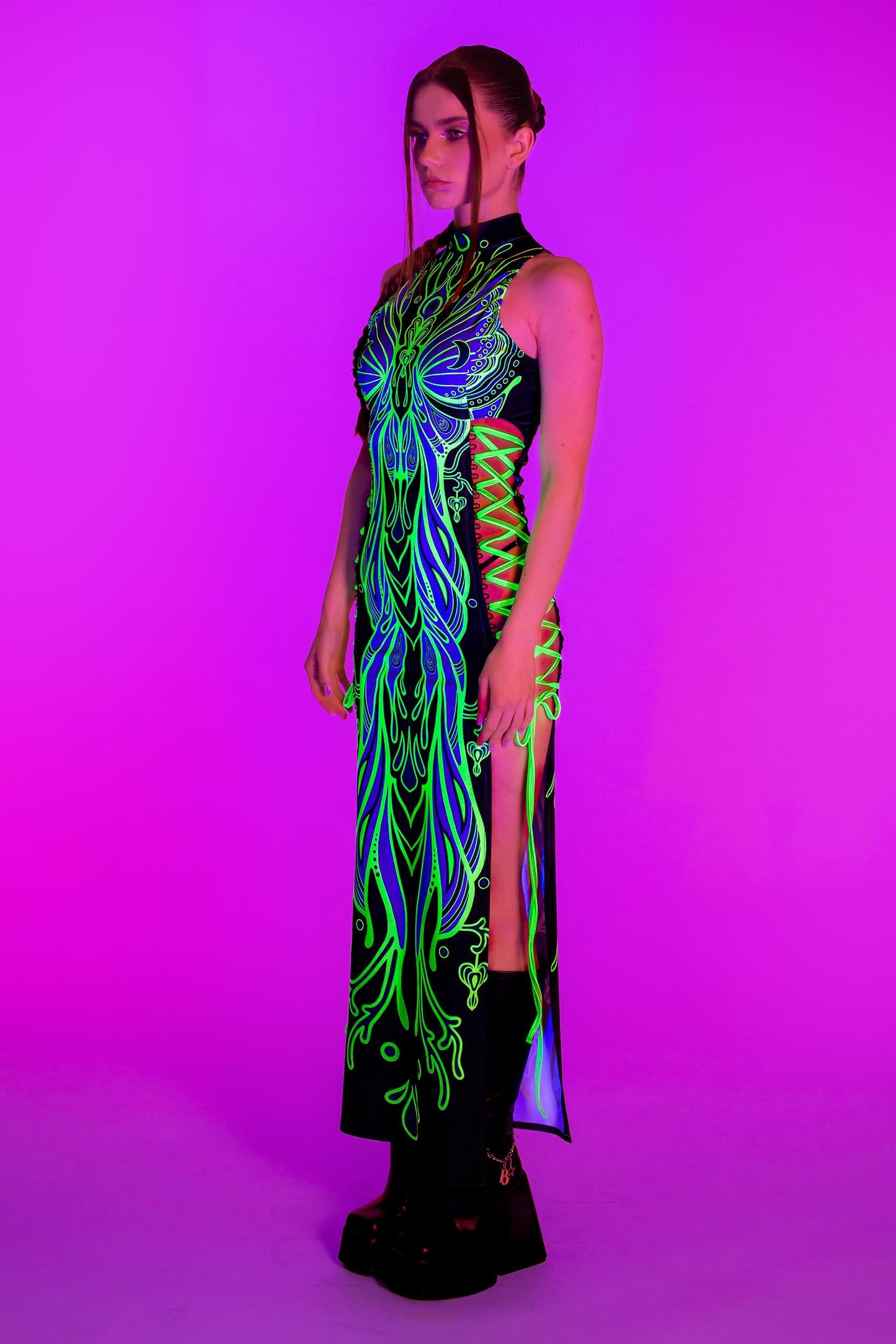 Life Zodiac Criss-Cross Slit Dress