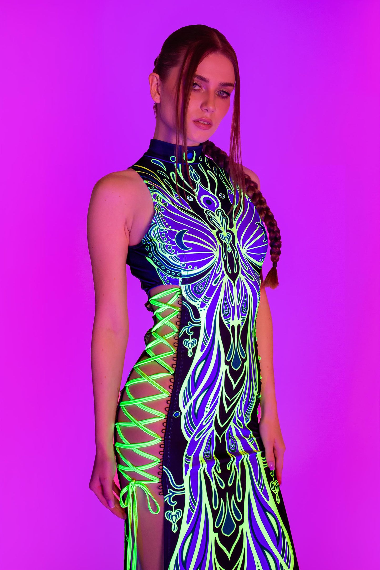 Life Zodiac Criss-Cross Slit Dress