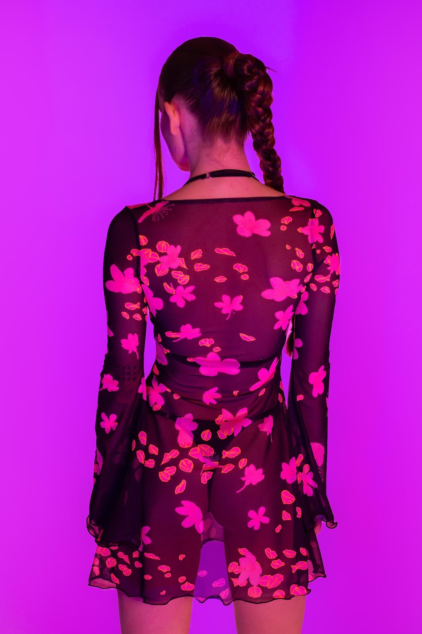 Sakura Mesh Mini Dress