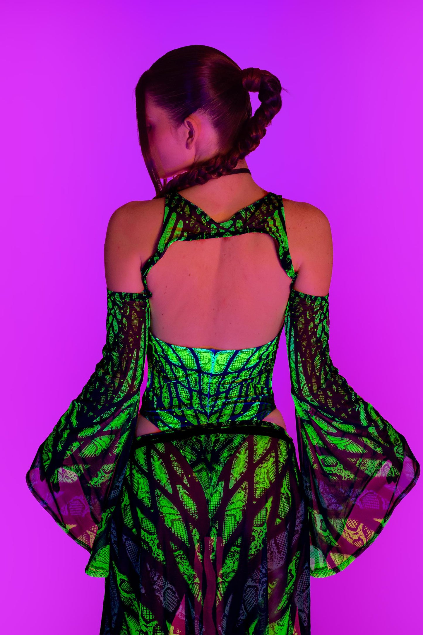 Under My Skin Green Keyhole Halter Bodysuit