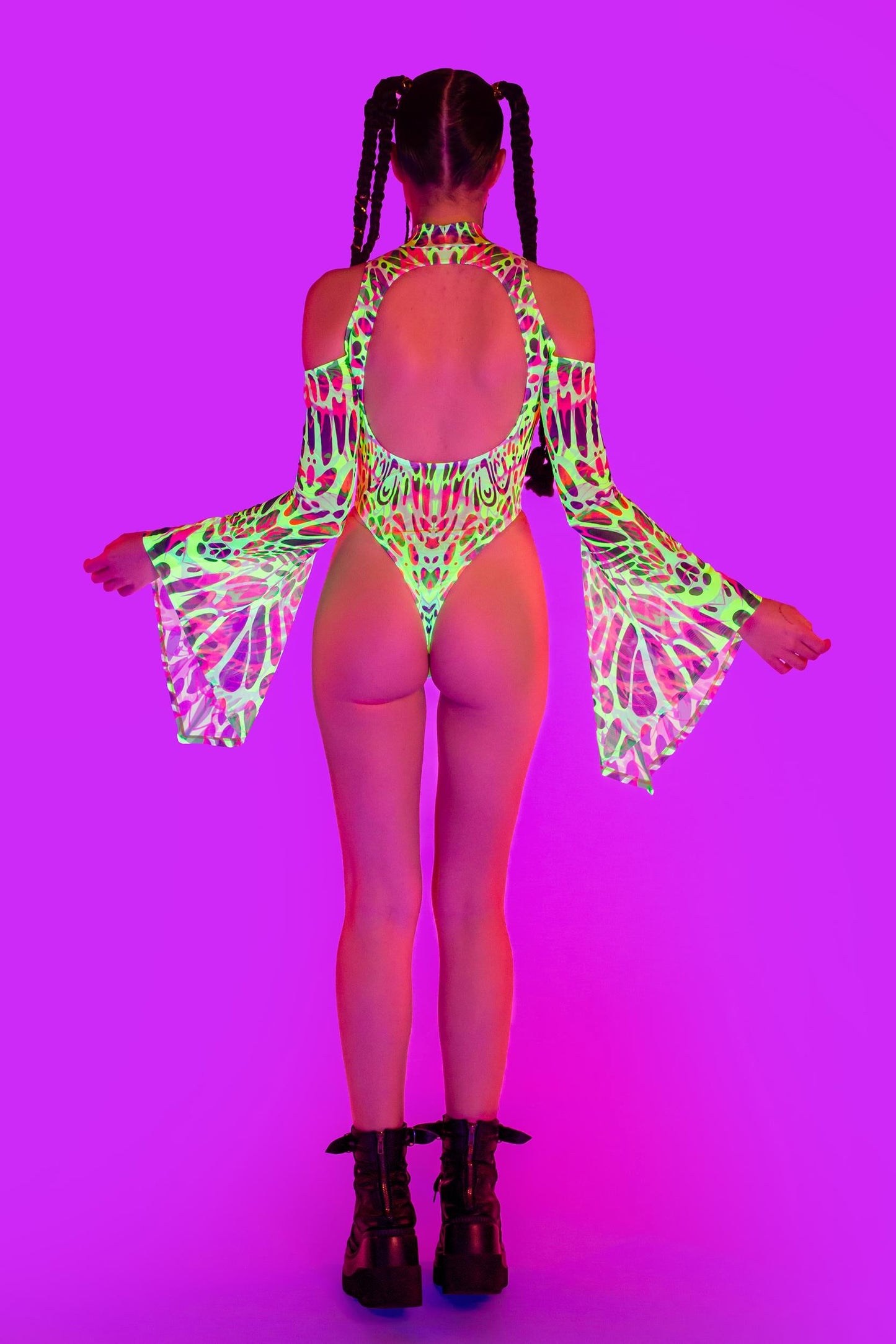 Touch My Nerve Flared Sleeve Bodysuit