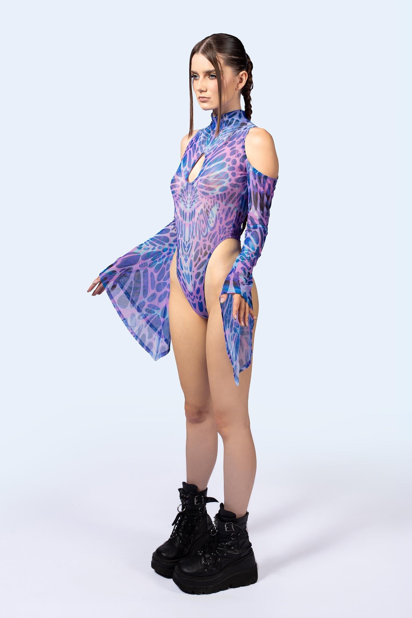 Amethyst Flared Sleeve Bodysuit