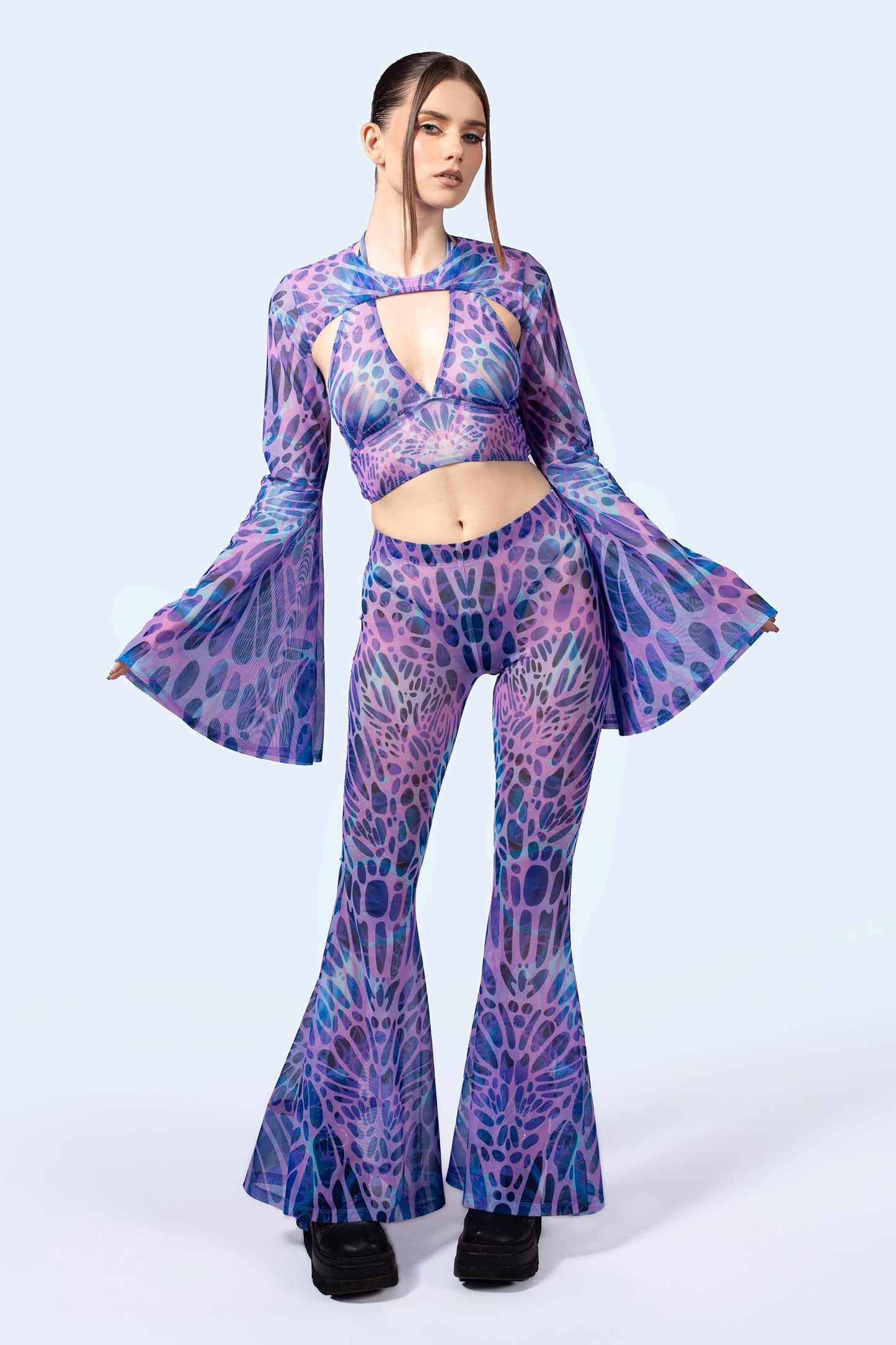 Amethyst Criss Cross Top And Shrug