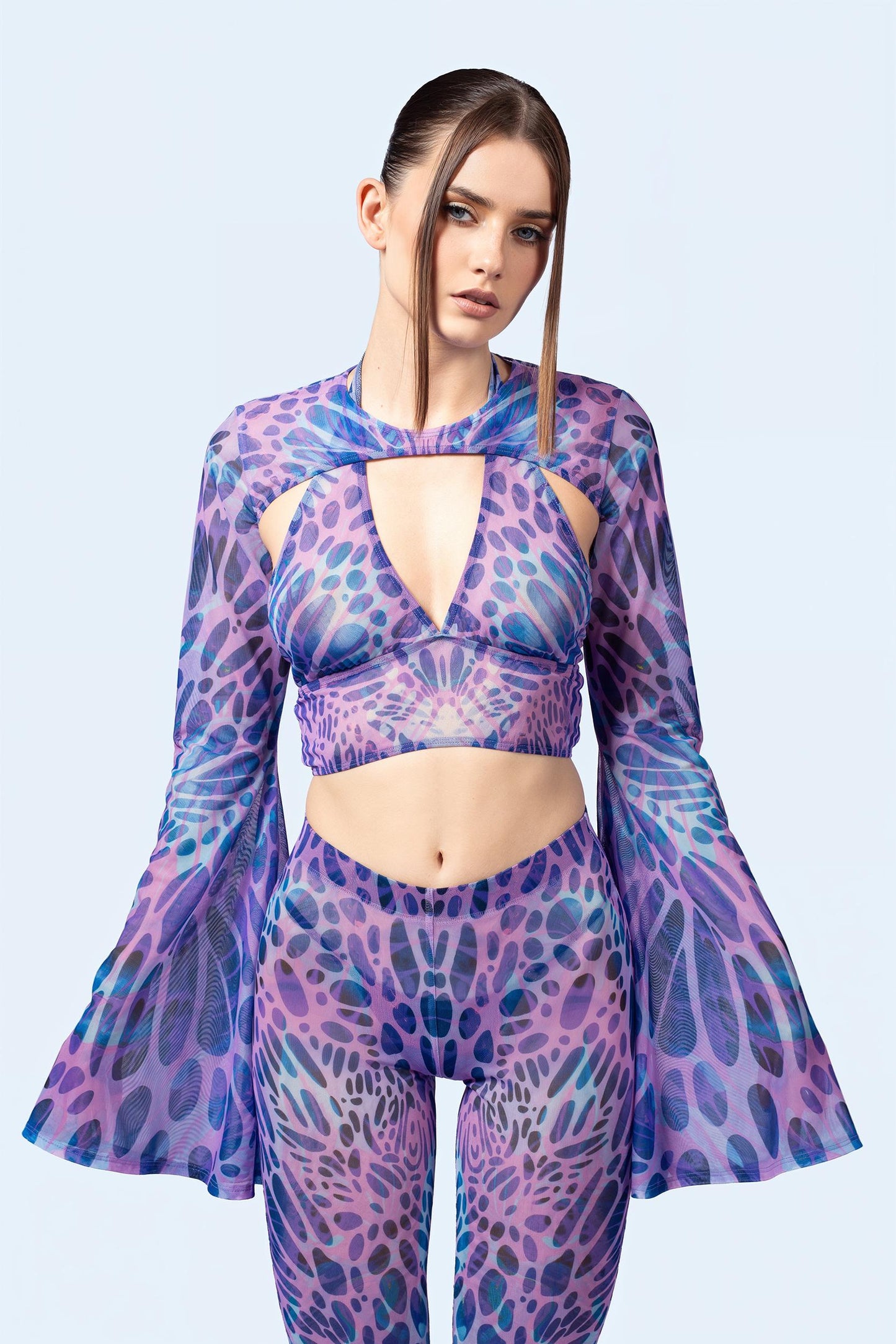 Amethyst Criss Cross Top And Shrug