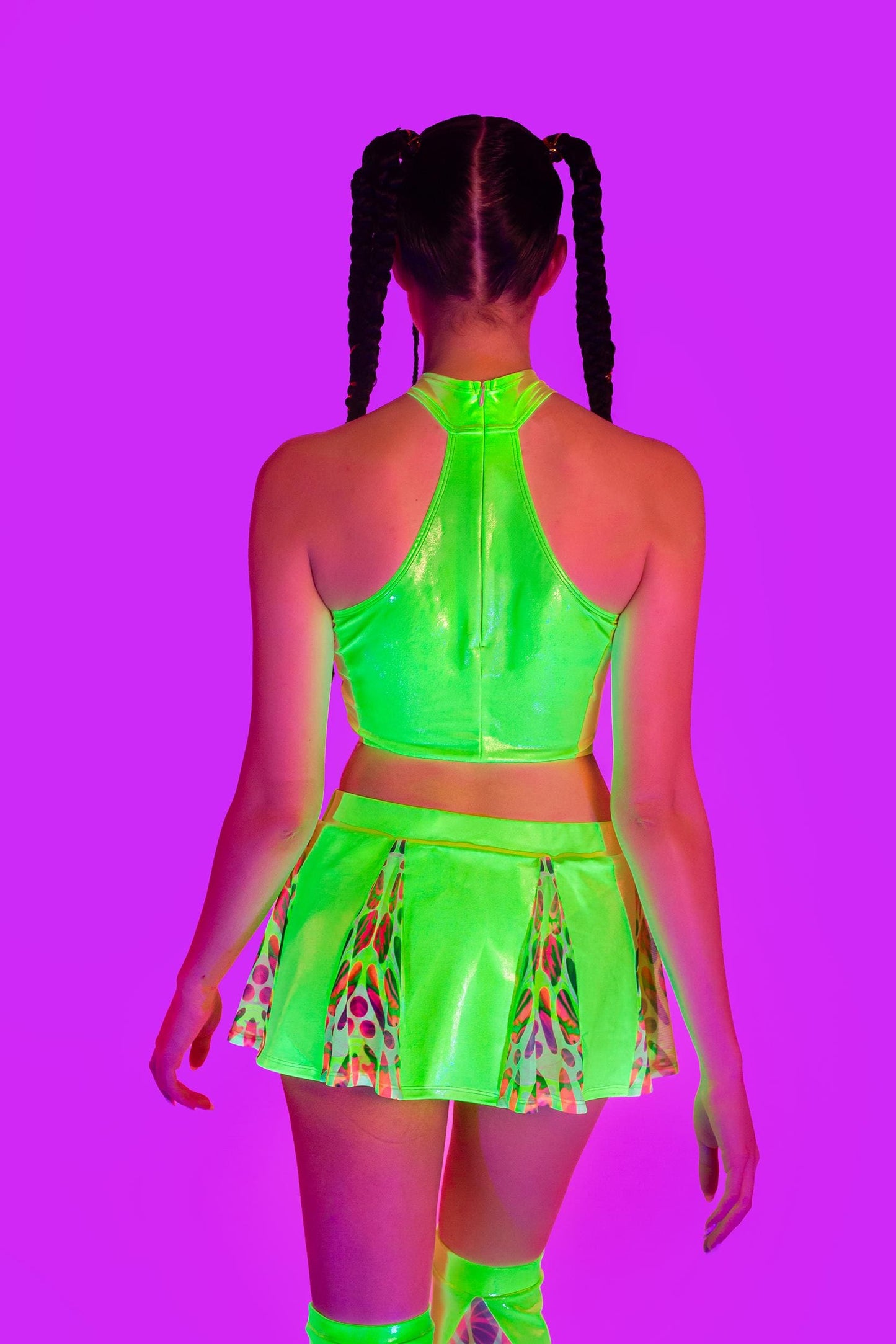 Lime Wire Panel Halter Top
