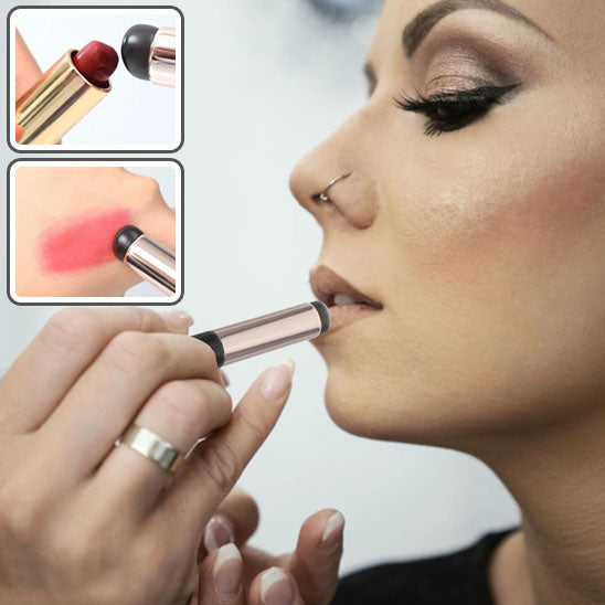 Upgrade Silicone Lip Brush With Cover Angled Concealer Brush Like Fingertips Q Soft Lipstick Makeup Brushes Round Head No Broken