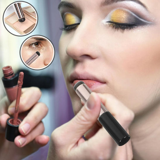 Upgrade Silicone Lip Brush With Cover Angled Concealer Brush Like Fingertips Q Soft Lipstick Makeup Brushes Round Head No Broken