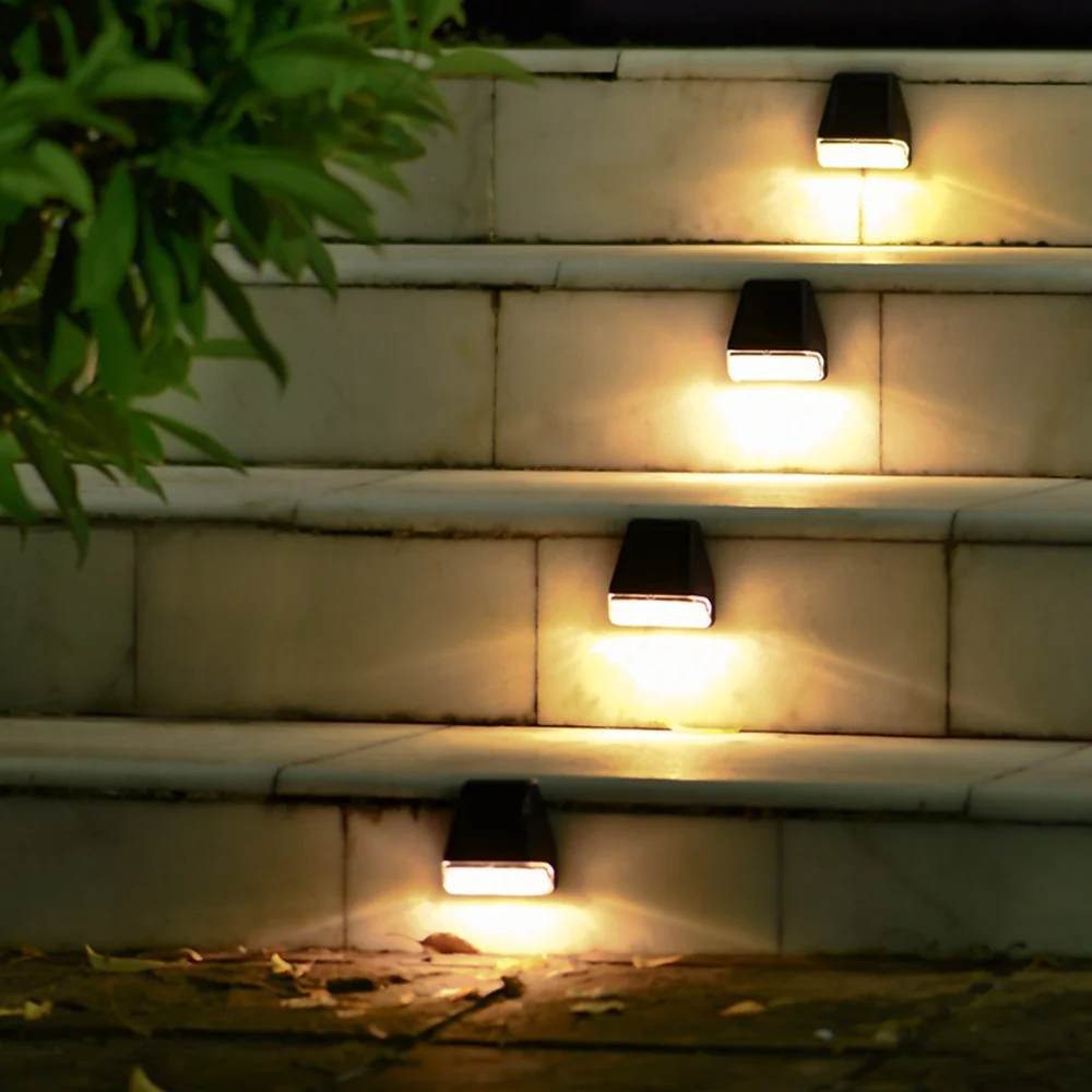 Solar Wall Light Automatic Dusk to Dawn LED Outdoor Black