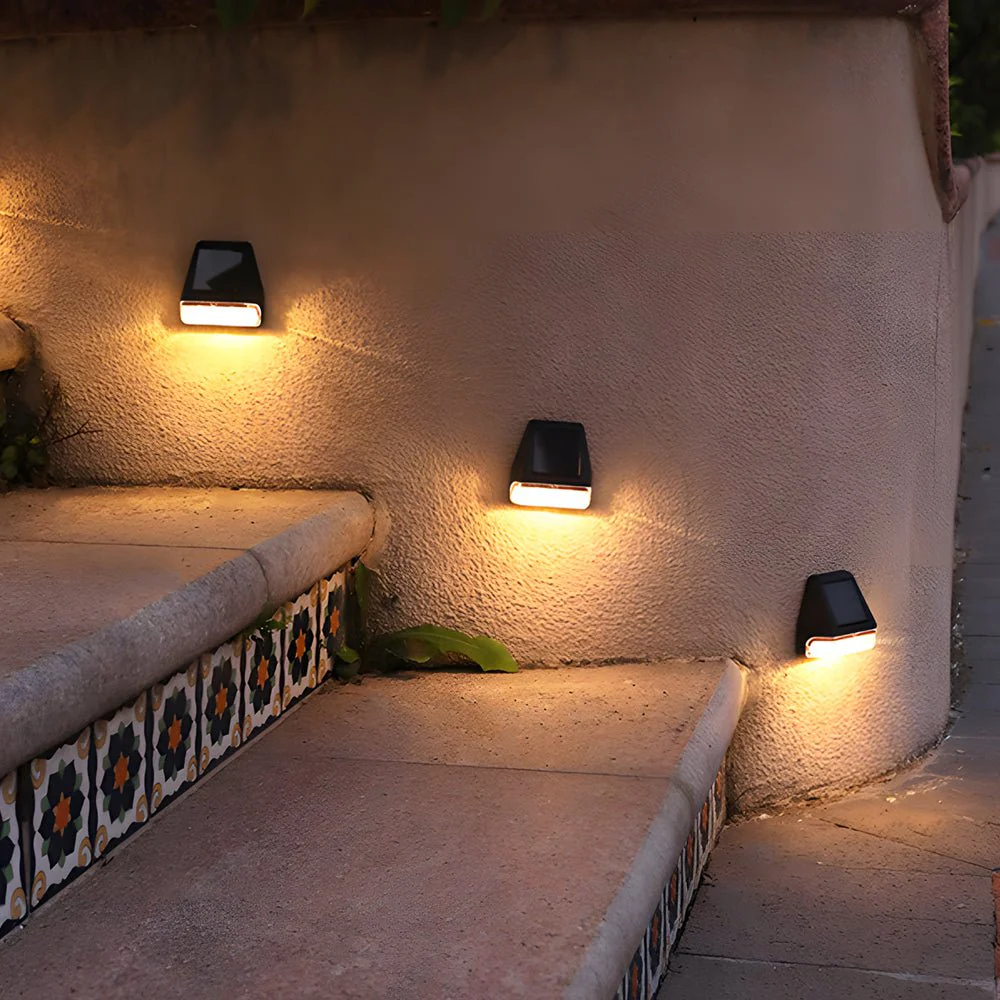 Solar Wall Light Automatic Dusk to Dawn LED Outdoor Black
