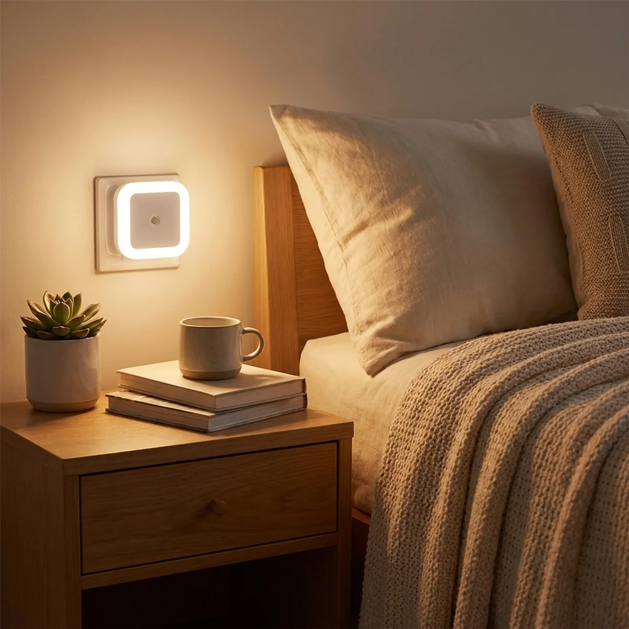 LED Night Light Motion Sensor Automatic Plug In