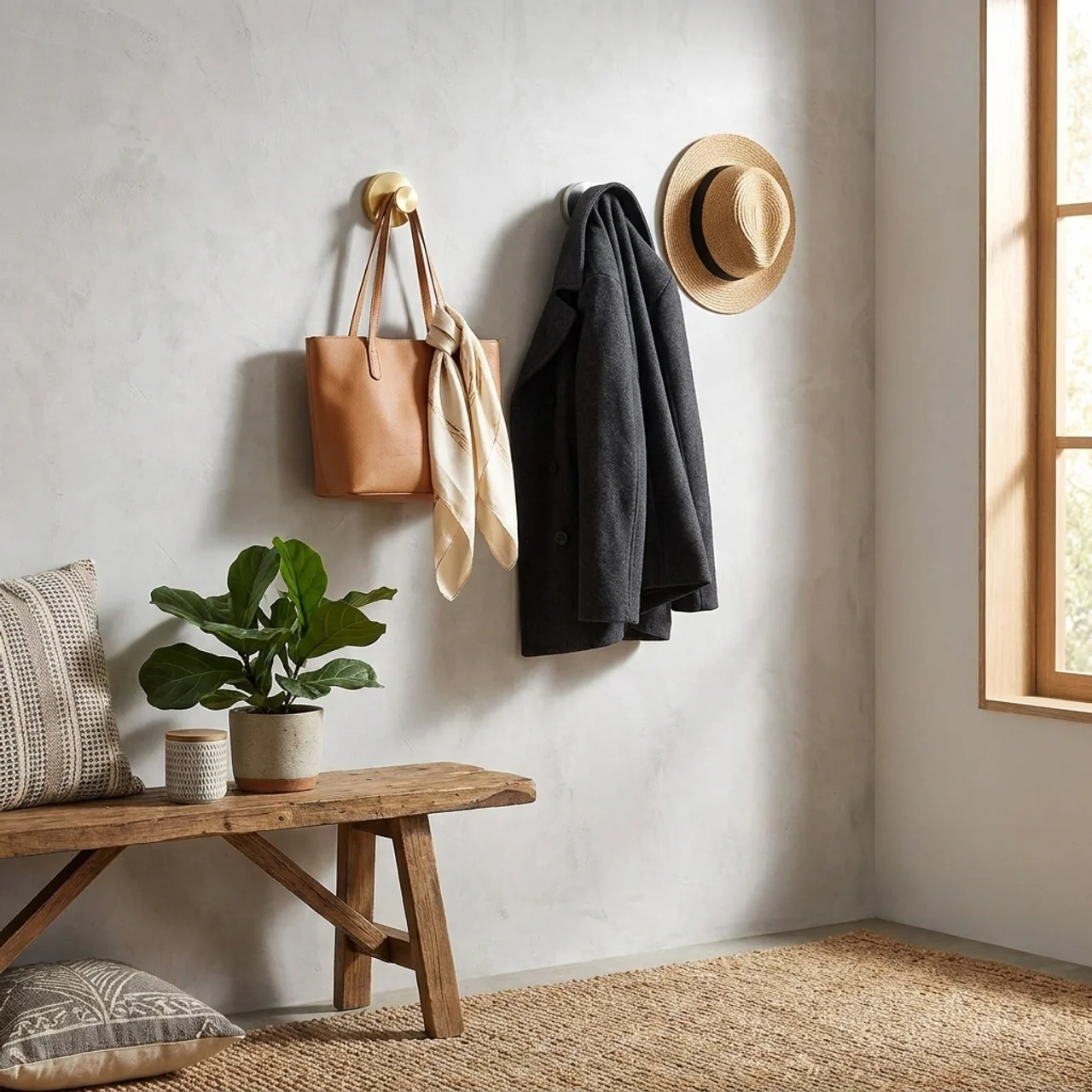 Wall Hook Round Suction Strong Hold Button Design