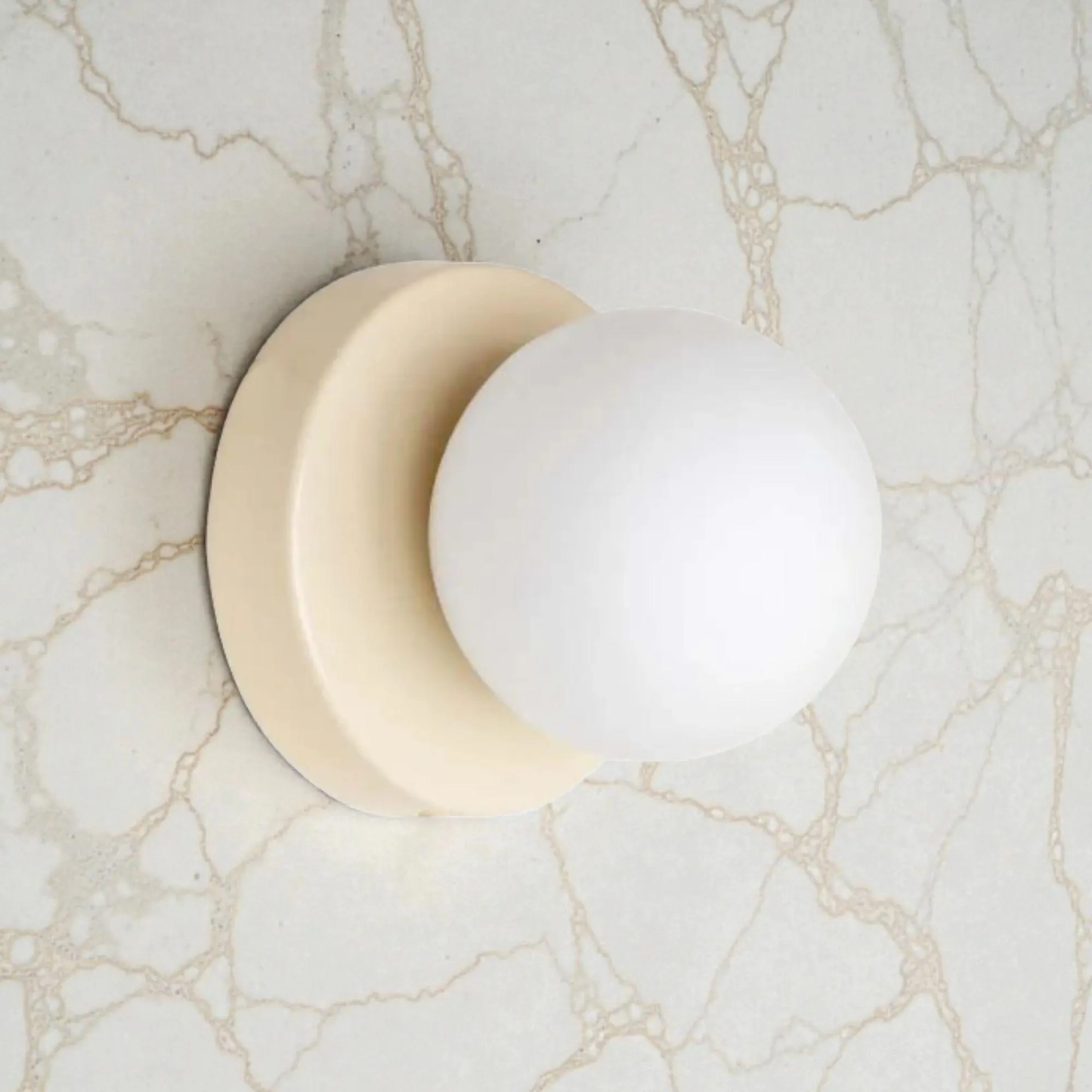 Wall Sconce Globe Light Dimmable Hardwired Indoor Pearl Finish