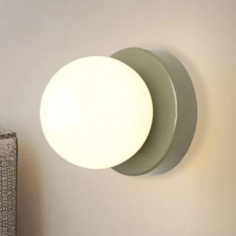 Wall Sconce Globe Light Dimmable Hardwired Indoor Pearl Finish