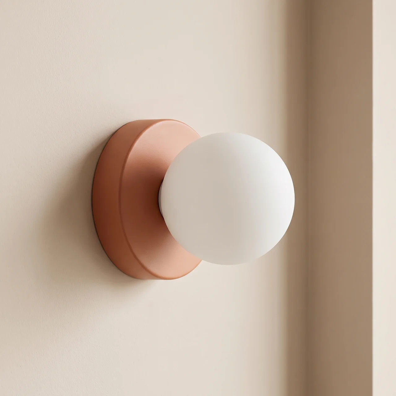 Wall Sconce Globe Light Dimmable Hardwired Indoor Pearl Finish