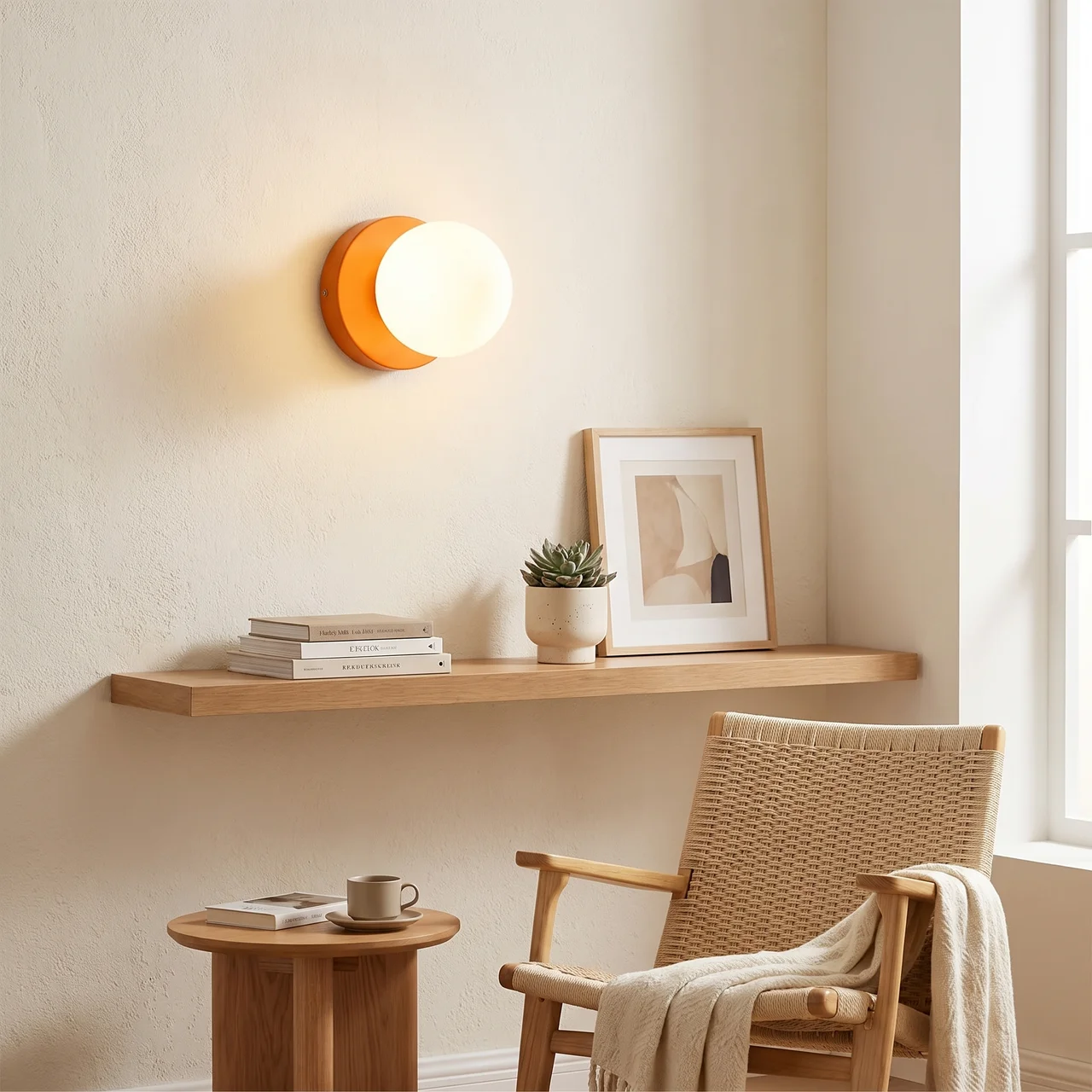 Wall Sconce Globe Light Dimmable Hardwired Indoor Pearl Finish