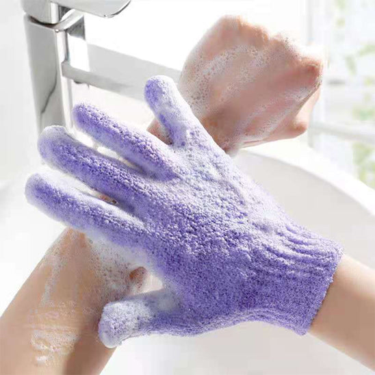 Bath Products – 2pcs Exfoliating Shower Gloves & Back Scrub Towel Set