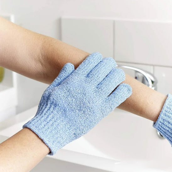 Bath Products – 2pcs Exfoliating Shower Gloves & Back Scrub Towel Set